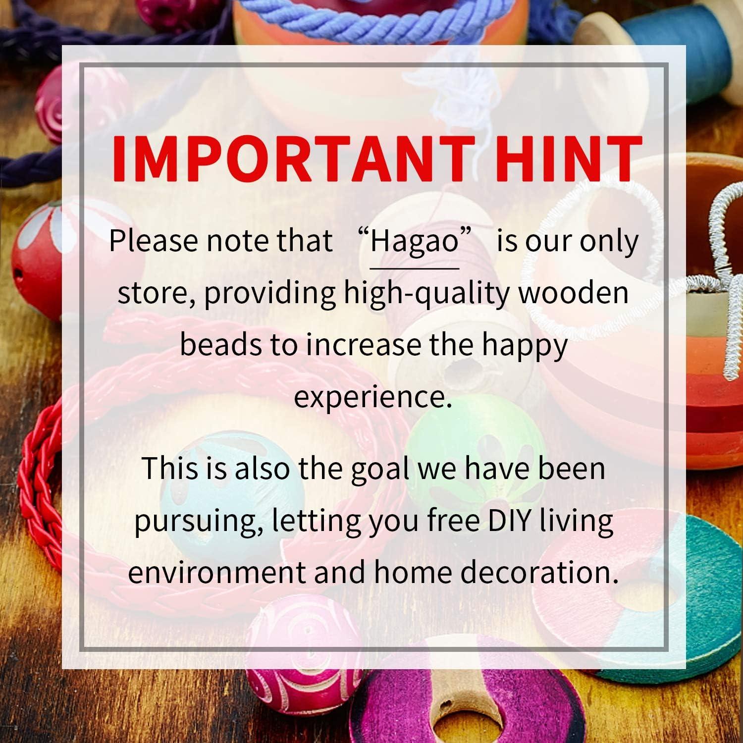 Perlas de Madera Natural 14mm Hagao - 200 Piezas para Manualidades