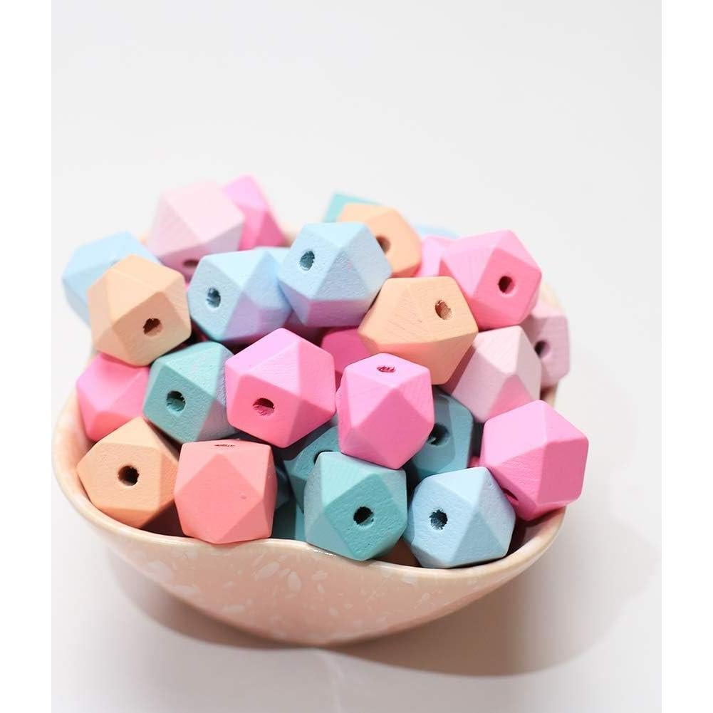 Cuentas de Madera ToBeIT 70 pcs 15mm Color Caramelo para Manualidades