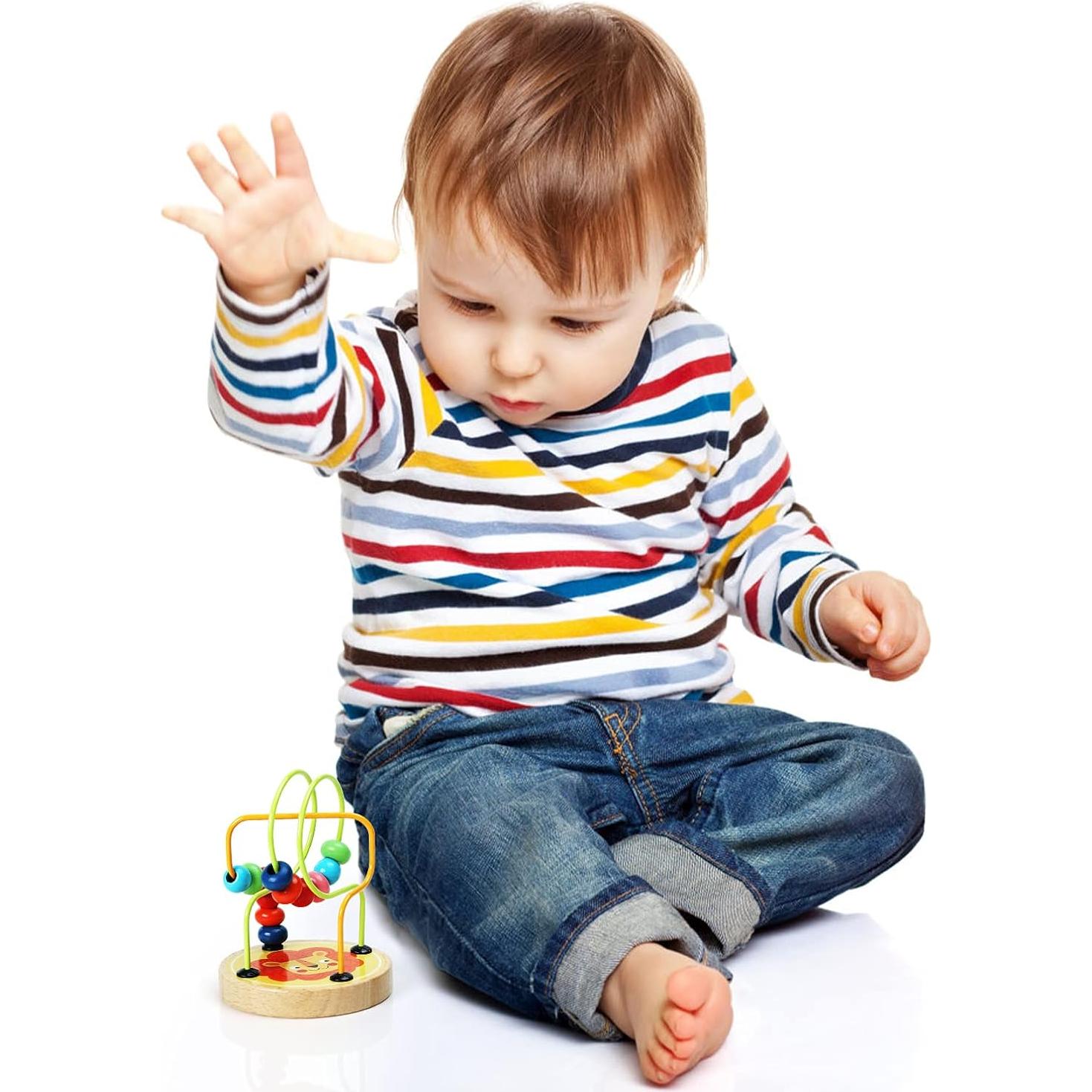 Laberinto de Perlas Montessori AISHUN 2 Animales Colorido