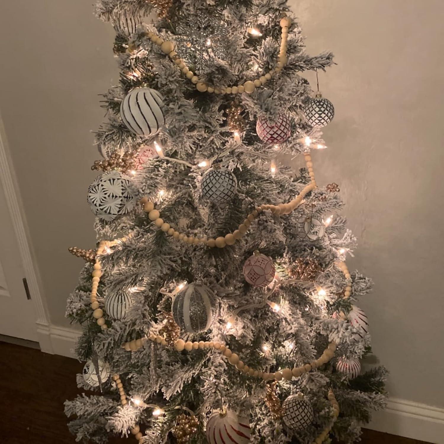 Foraineam Set 1200 Perlas de Madera Redondas 10-20mm DIY