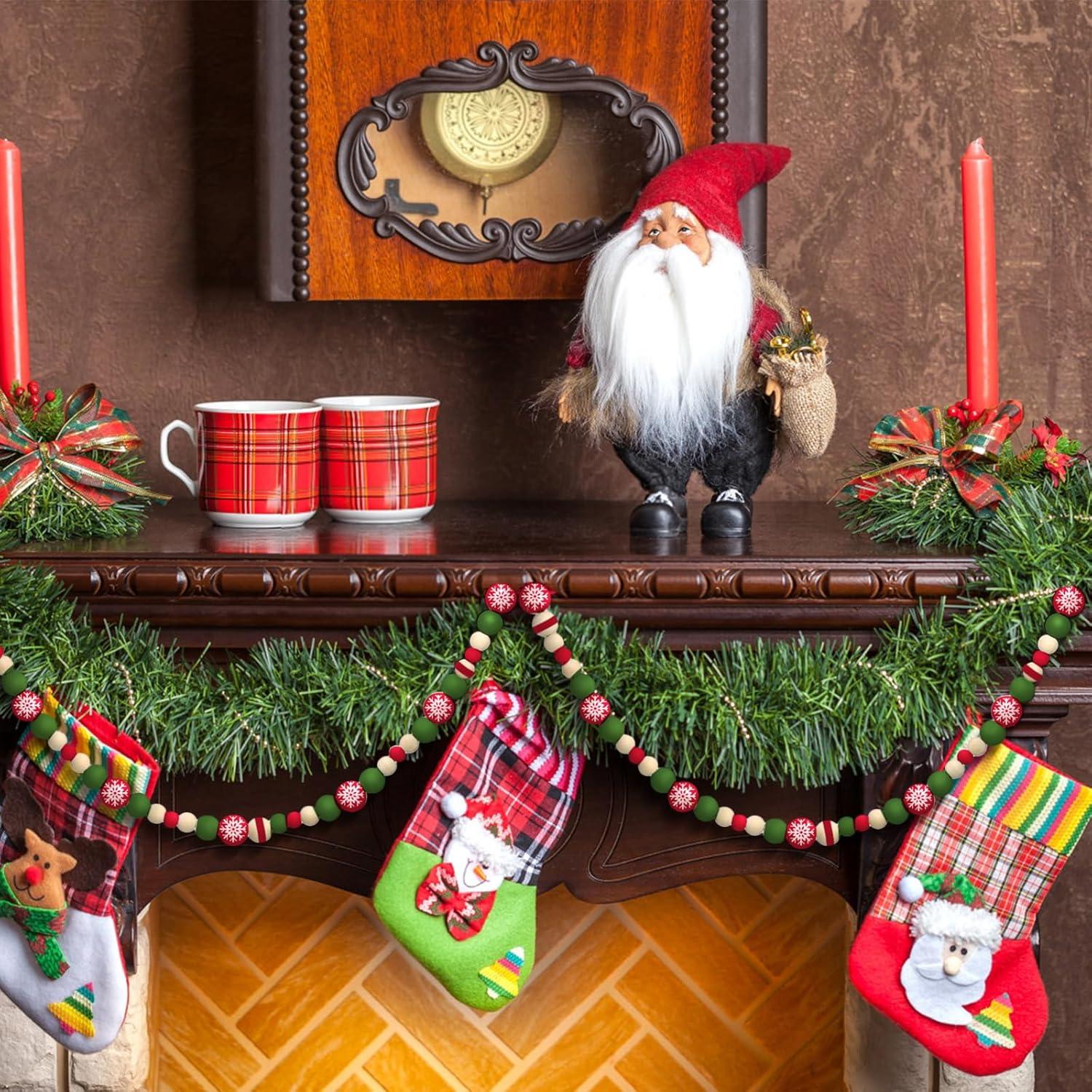 Foraineam Set 1200 Perlas de Madera Redondas 10-20mm DIY