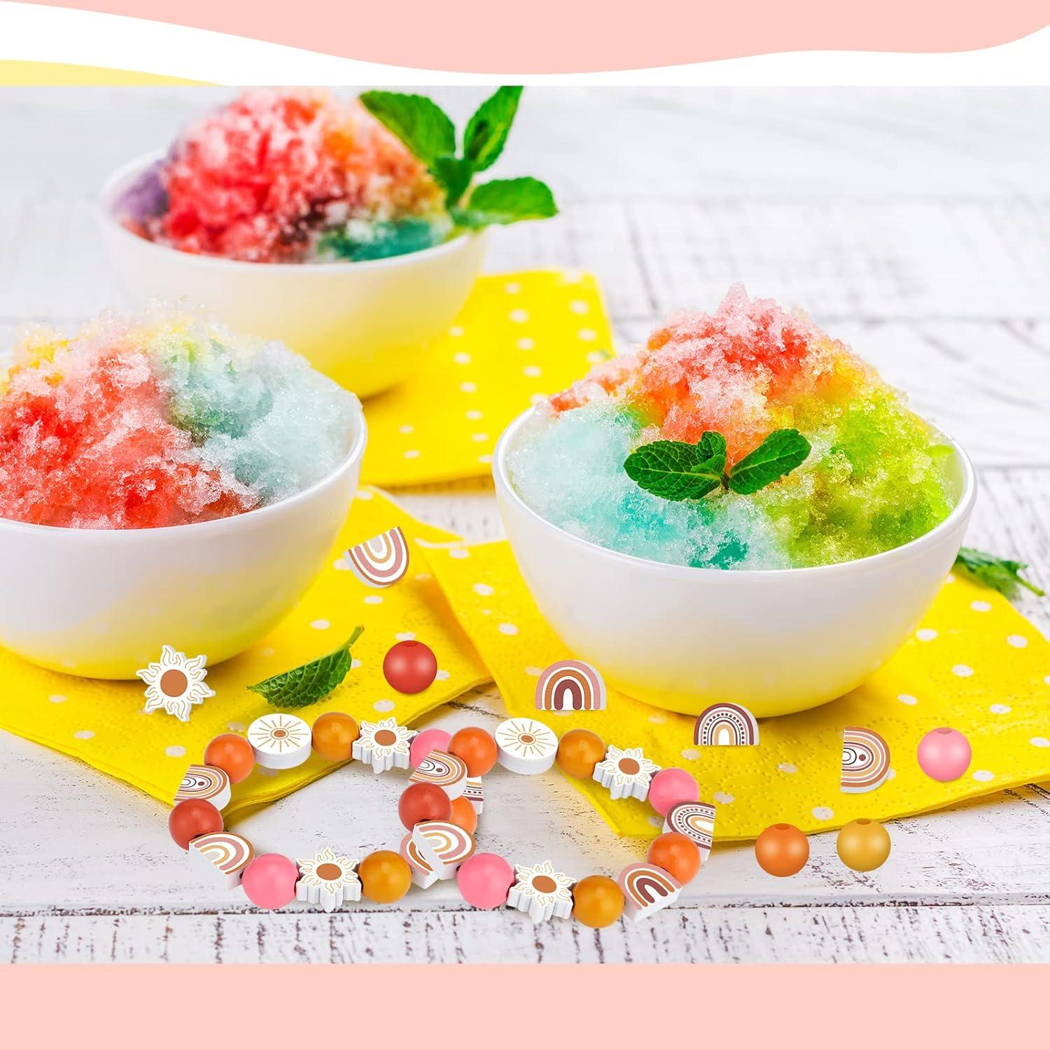 200 Perlas de Madera Arcoíris Waydress para Manualidades DIY