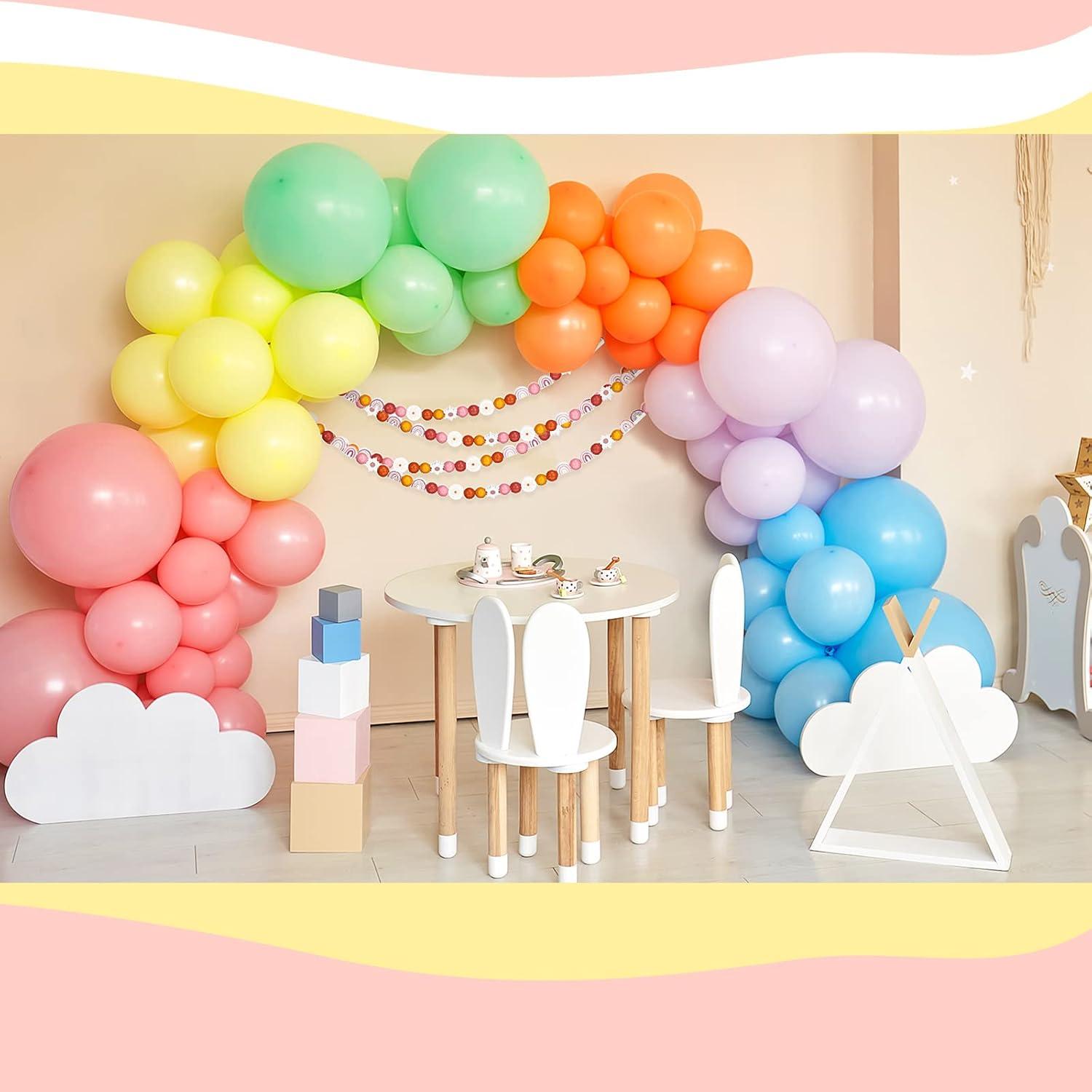 200 Perlas de Madera Arcoíris Waydress para Manualidades DIY