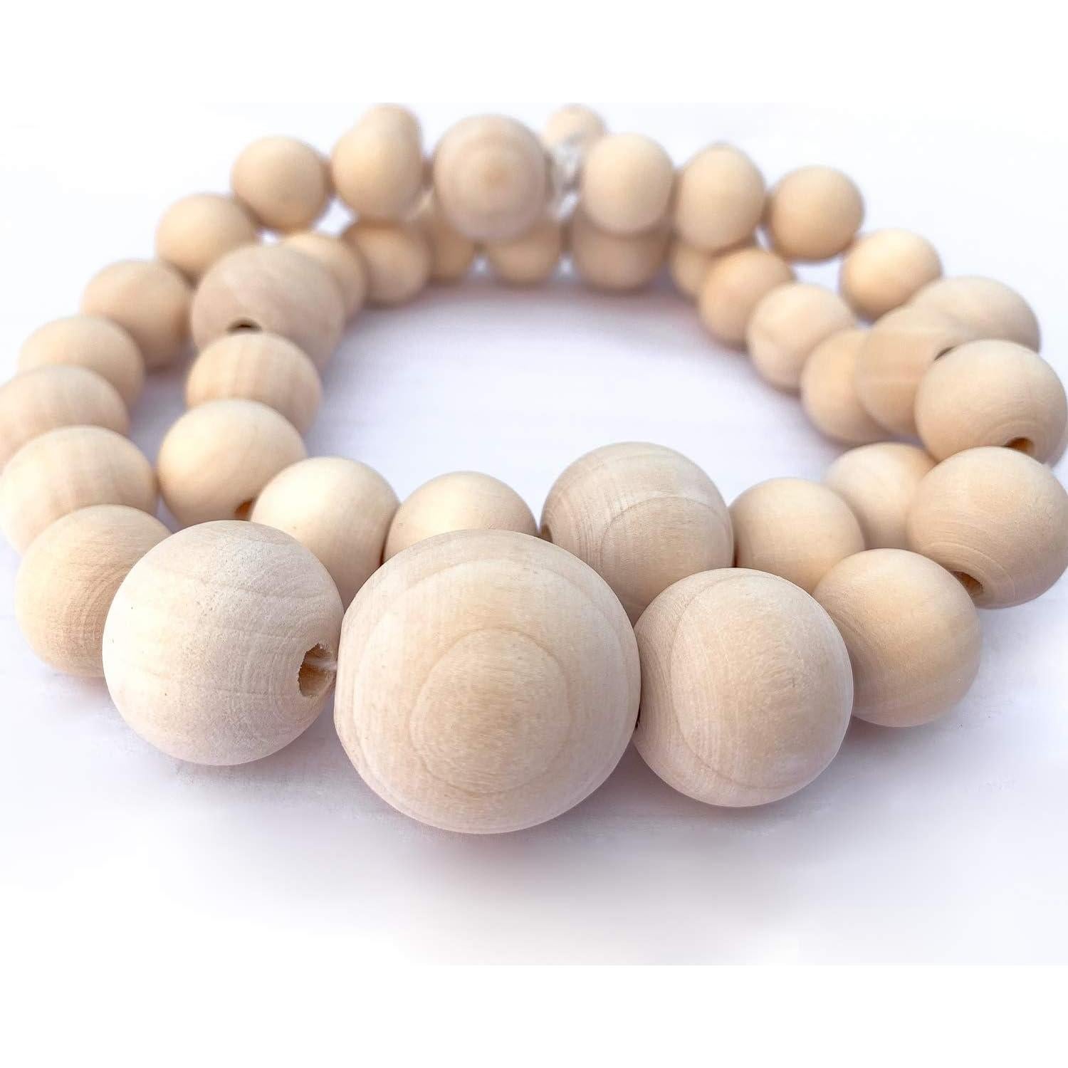 560 Perlas Redondas de Madera Natural FXSALE 12 mm para Manualidades