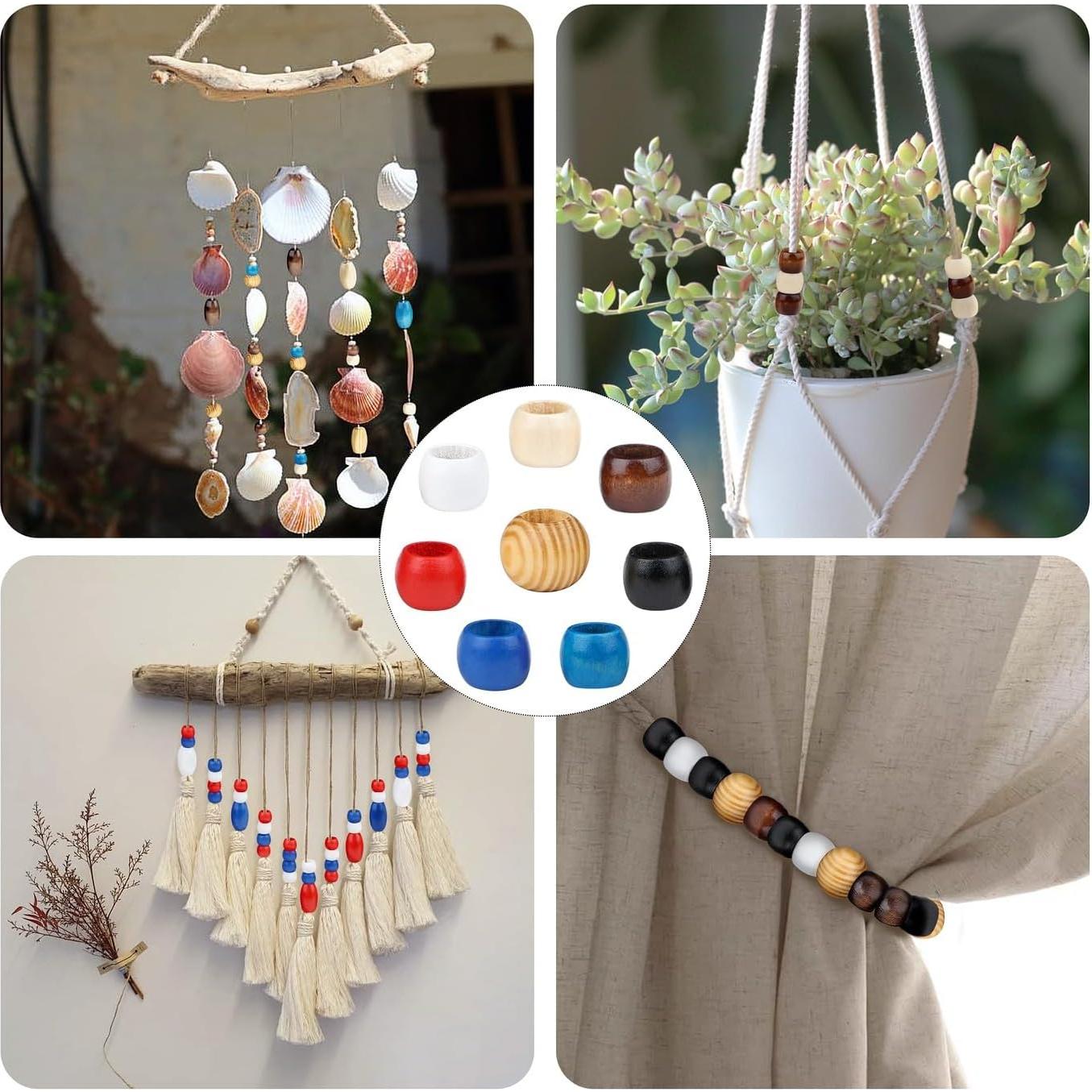 Perlas de Madera Natural 135 Piezas LAIDANLA para Manualidades