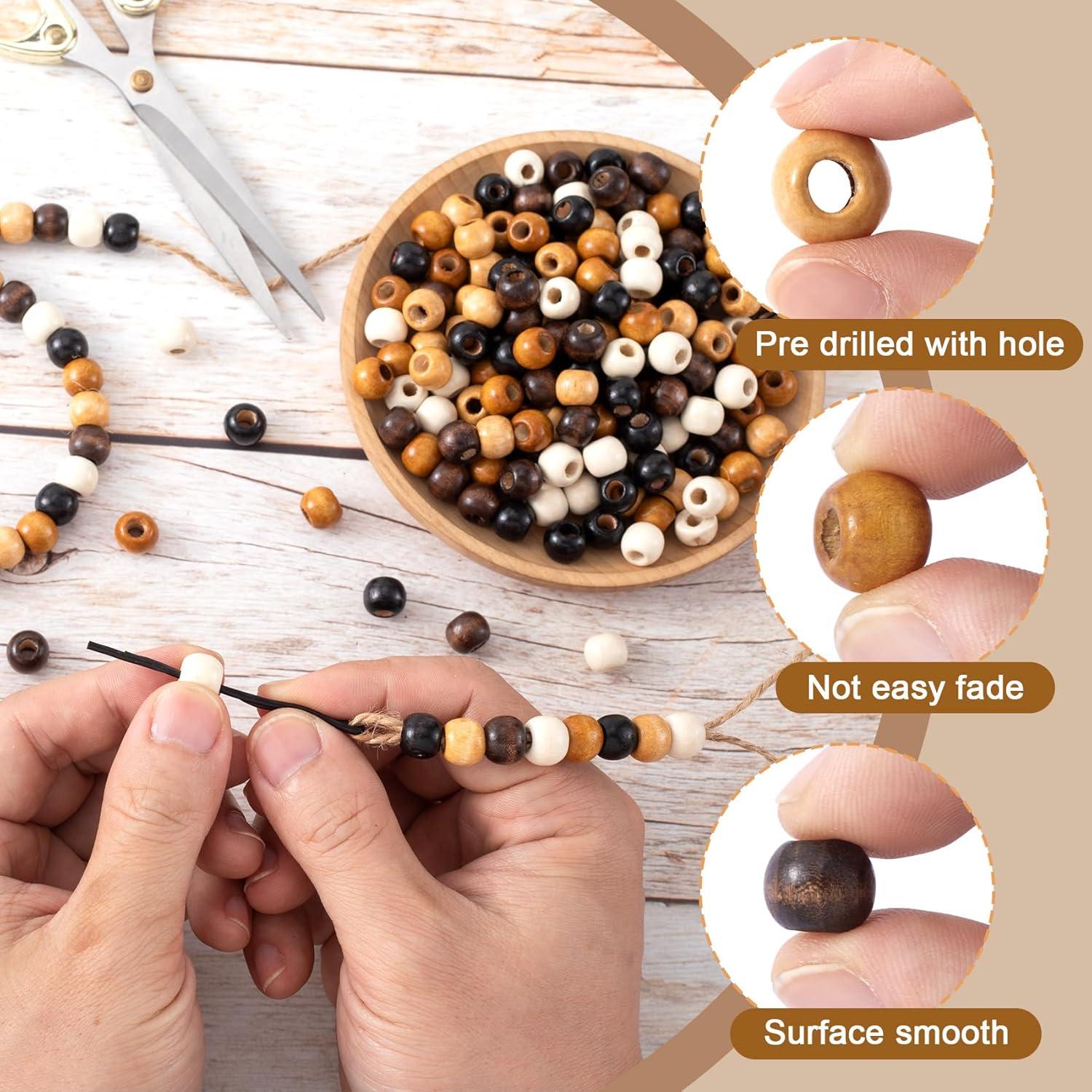 100 Perlas de Madera Vintage Pndeyo 9x10mm para Joyería DIY