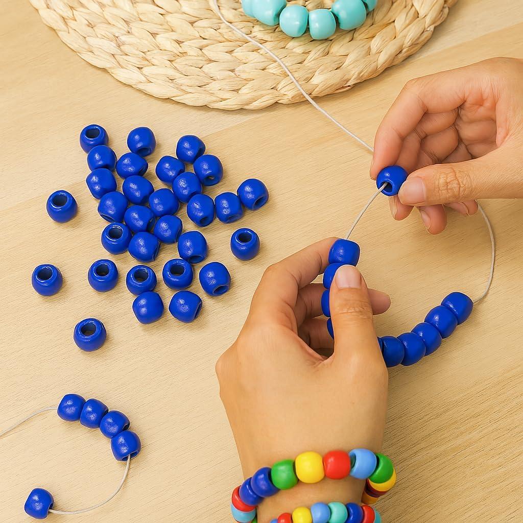 Perlas de Madera Arcoíris Mandala Crafts 200 Piezas 17mm