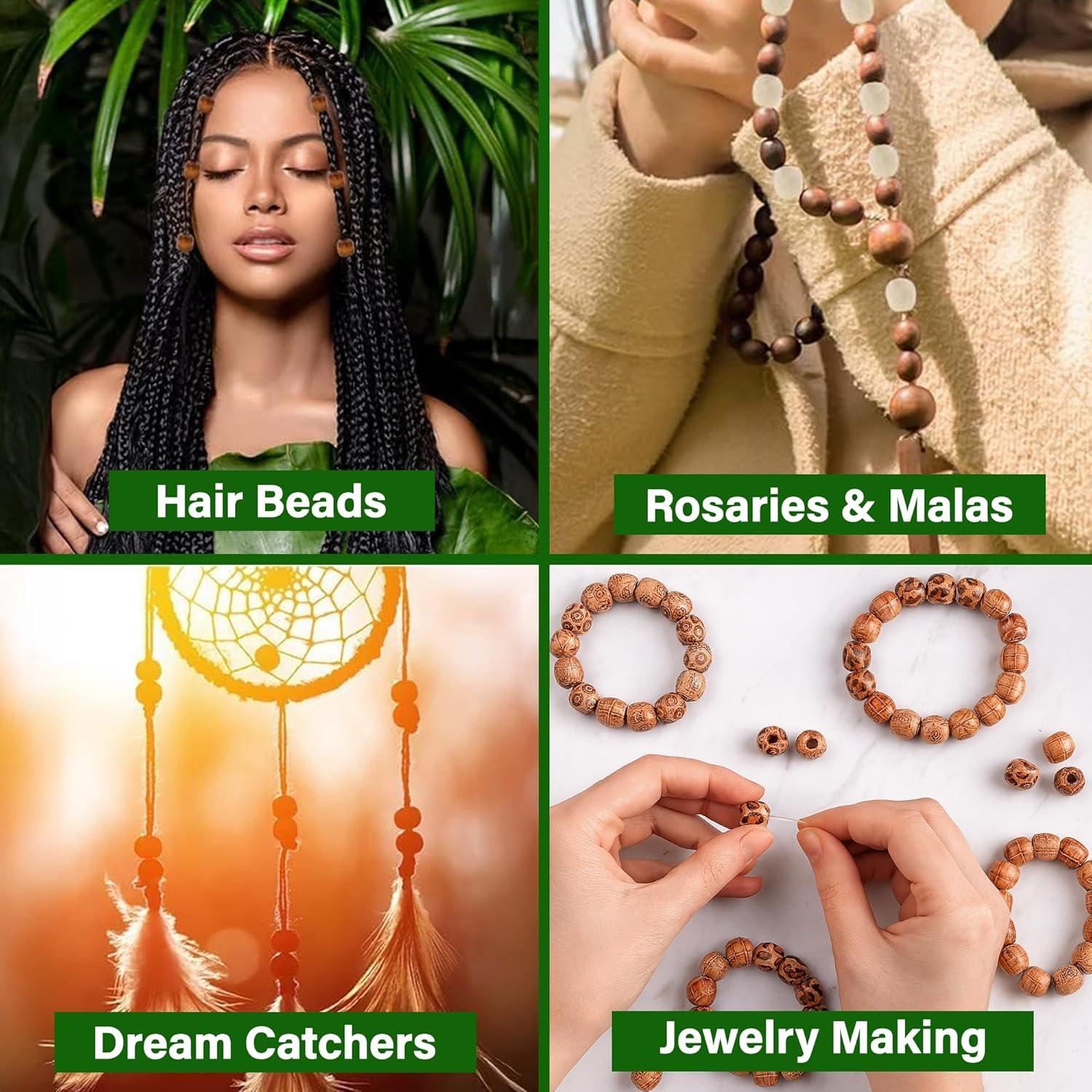 Perlas de Madera Arcoíris Mandala Crafts 200 Piezas 17mm