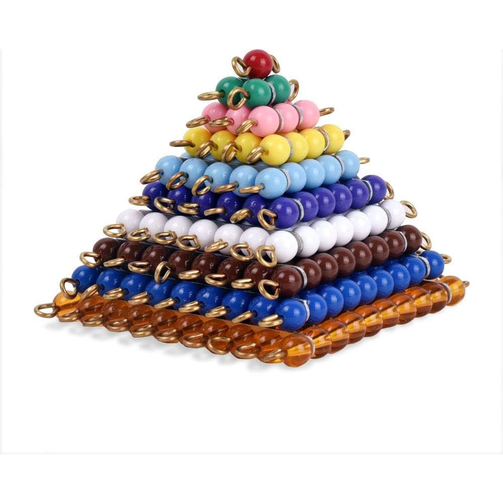 Cadenas y Cuadrados de Perlas Montessori BOHS - Juguete Educativo 3+