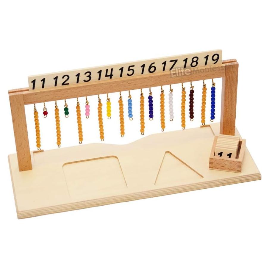 Colgador de Cuentas Montessori Elite 11-19 con Fichas