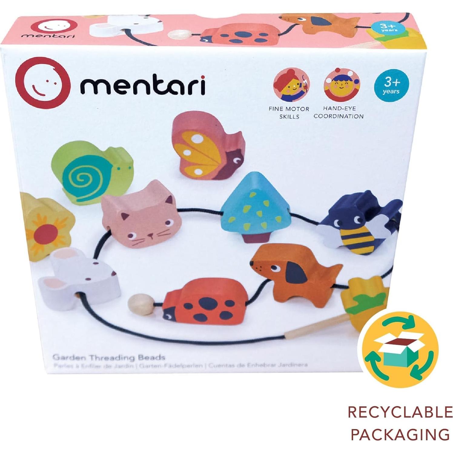 Cuentas de Enhebrado de Jardín Mentari - 11 Piezas de Madera