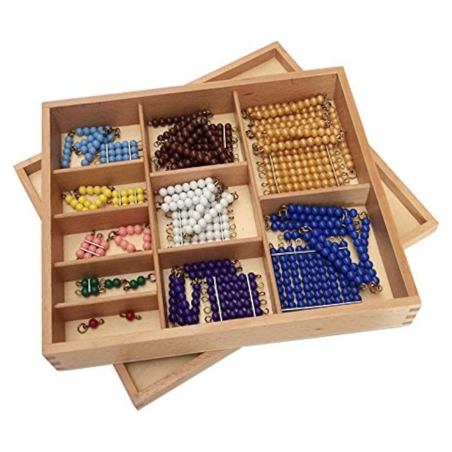 Cadenas y cuadrados de cuentas de colores Elite Montessori 1-10