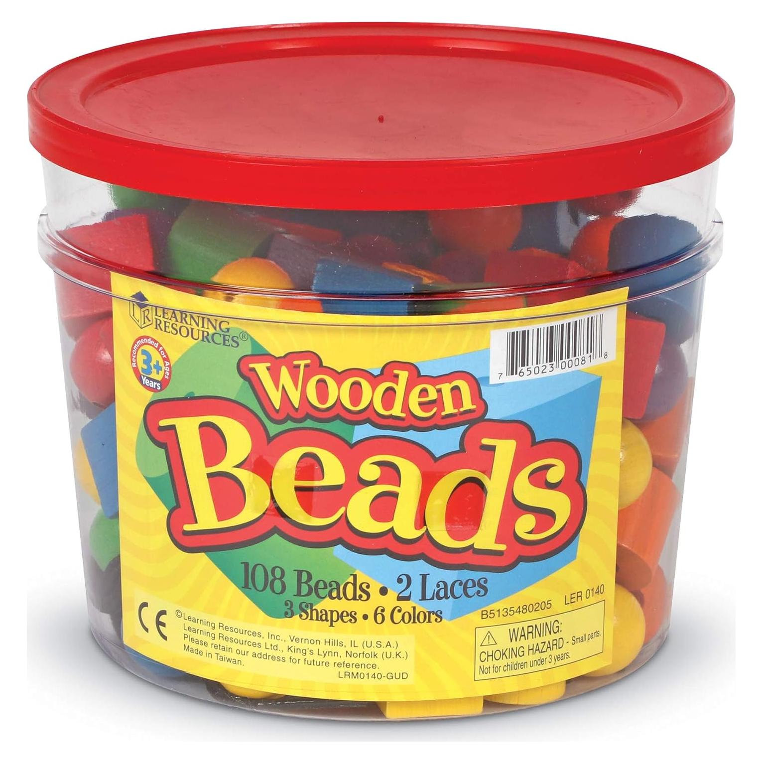 Perlas de Enhebrar Recursos de Aprendizaje 110 Piezas 3+