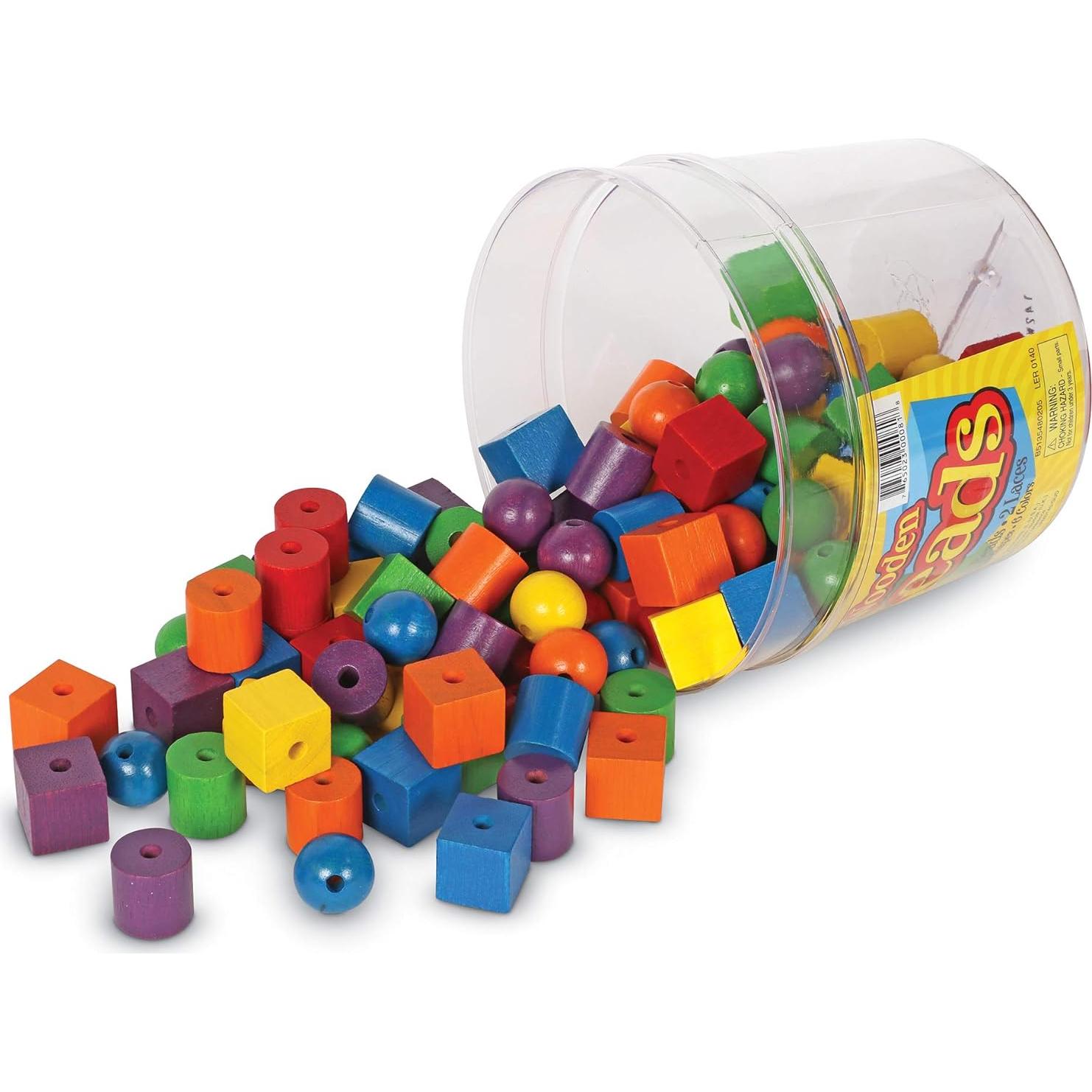 Perlas de Enhebrar Recursos de Aprendizaje 110 Piezas 3+