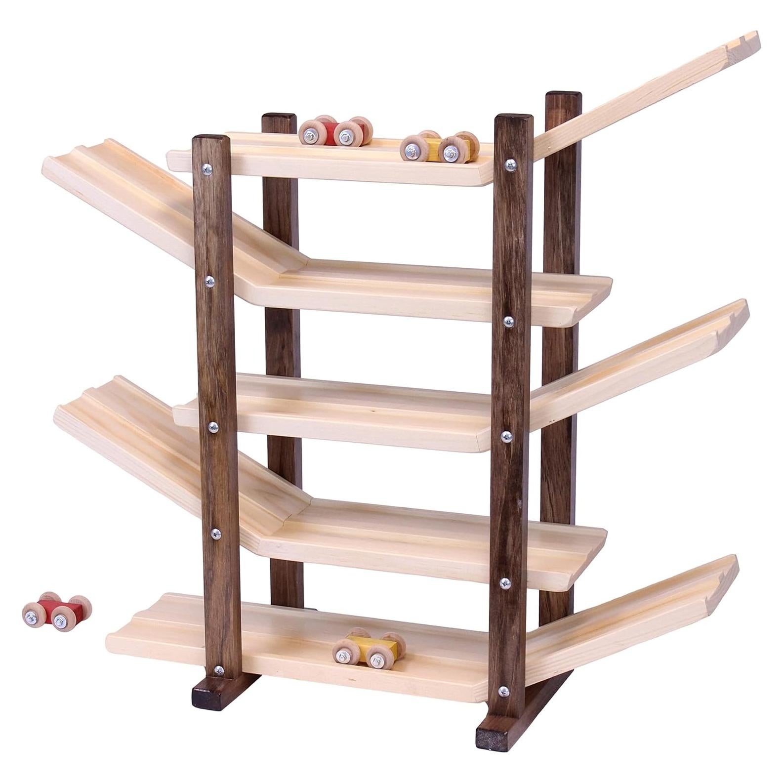 Pista de Carreras de Madera AmishToyBox - Acabado Seguro para Niños