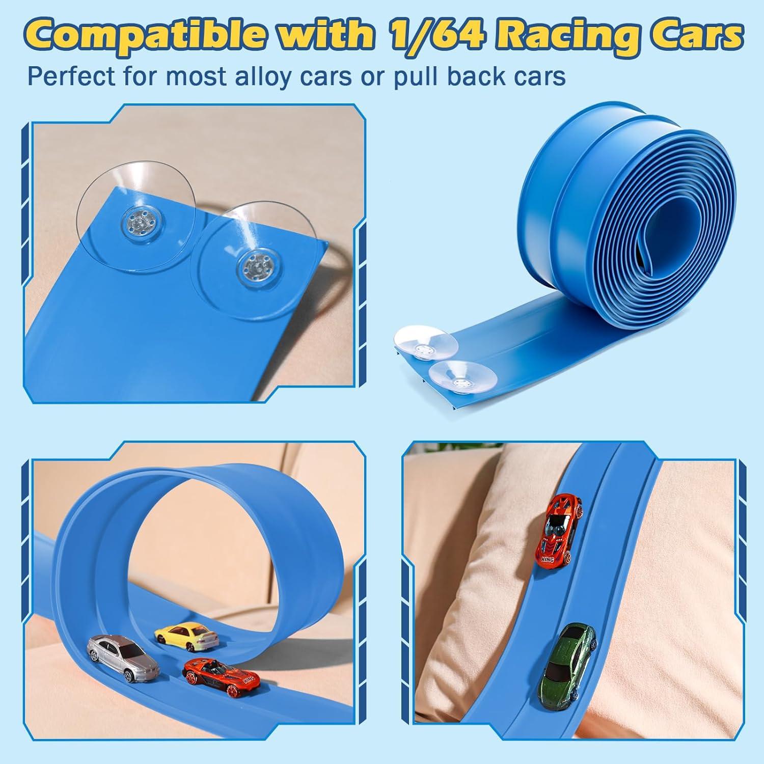 Pista de Carreras Flexible INKZOO 15 Pies para Niños 3+