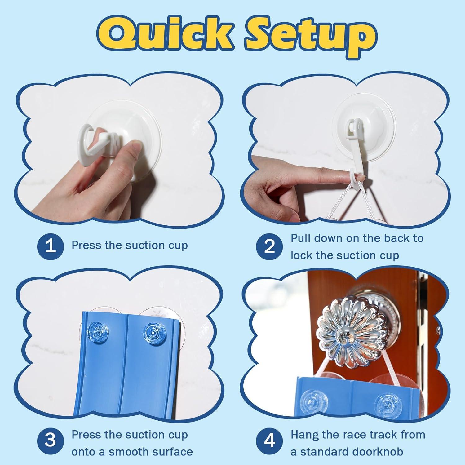 Pista de Carreras Flexible INKZOO 15 Pies para Niños 3+