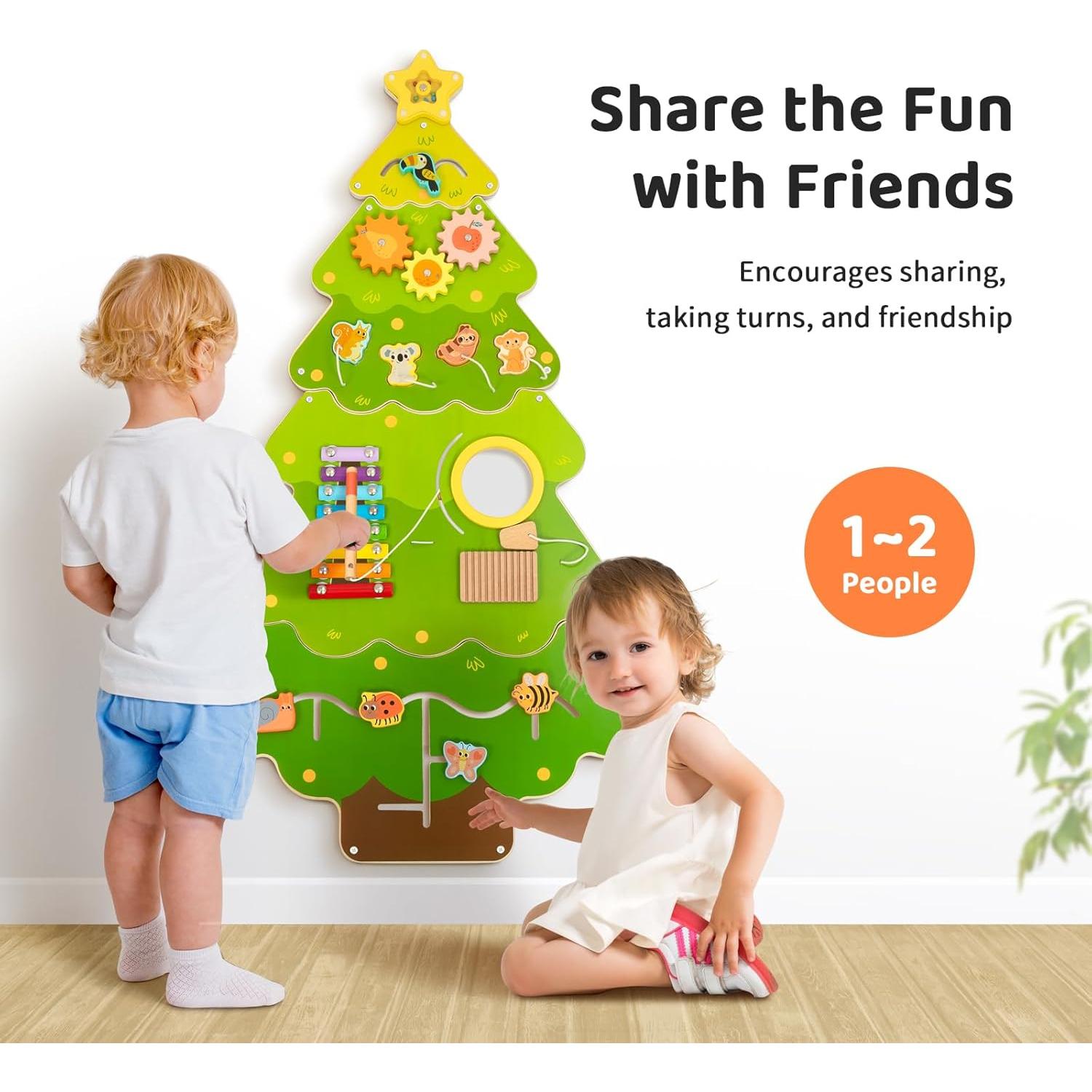 Panel Sensorial de Pared OOOK Tree Montessori 4 Actividades