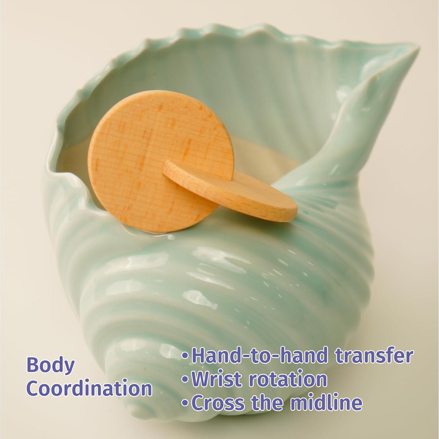 Discos Interconectados Montessori de Madera para Bebé 3-12 meses