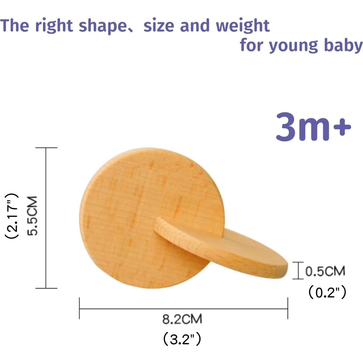 Discos Interconectados Montessori de Madera para Bebé 3-12 meses