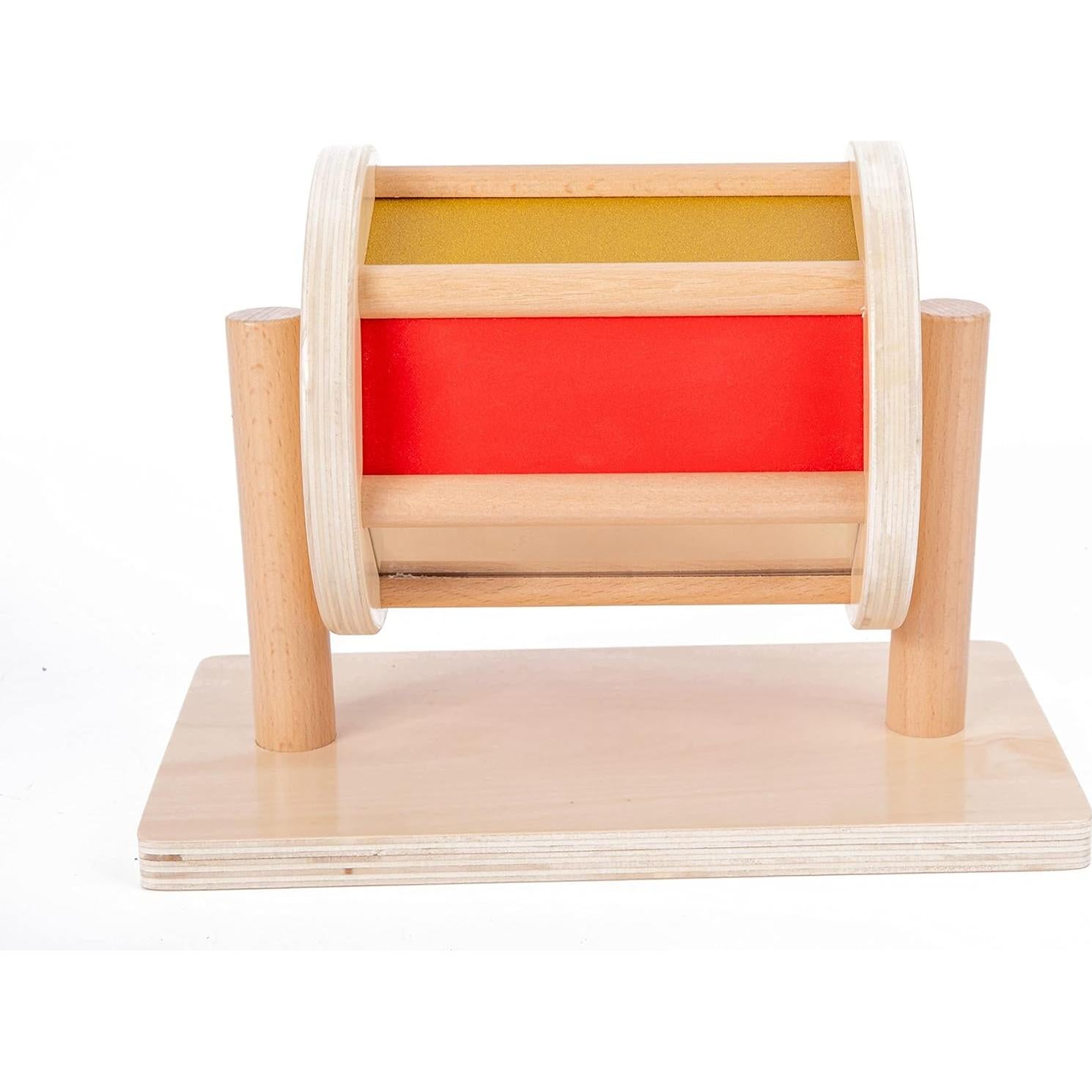 Tambor Giratorio Montessori de Madera para Bebés 6-12 Meses