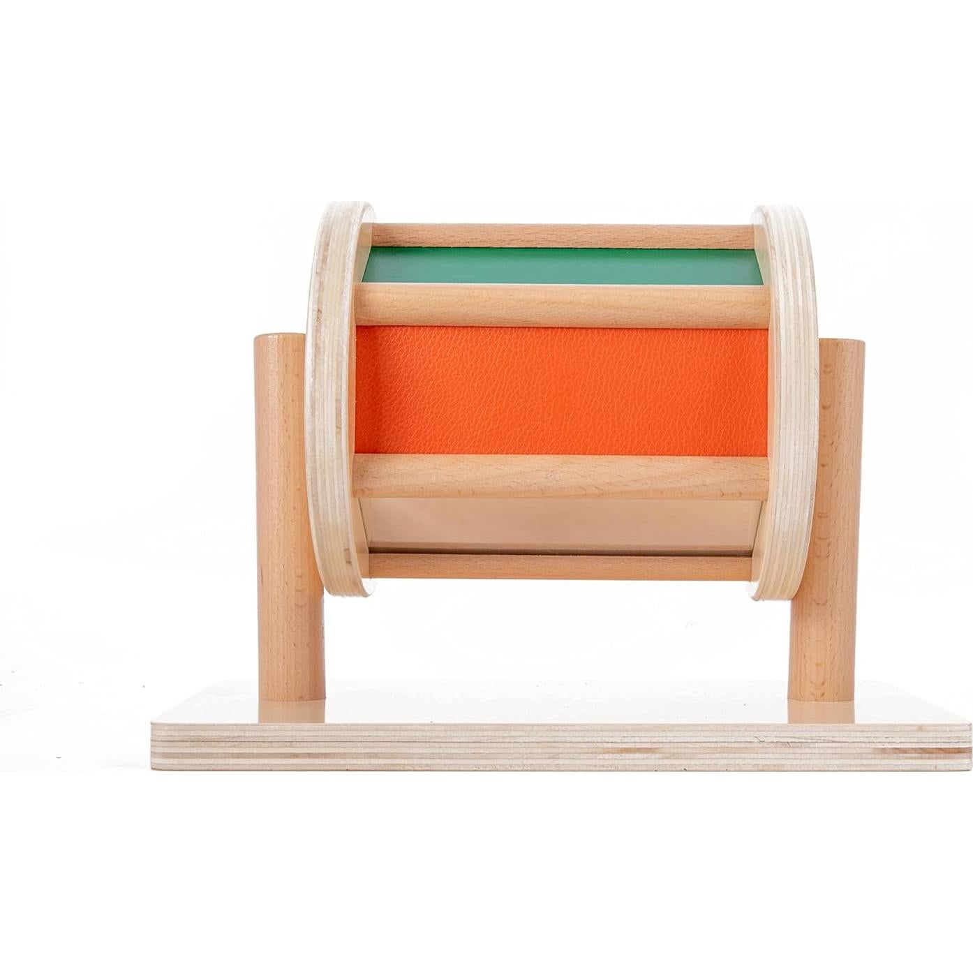 Tambor Giratorio Montessori de Madera para Bebés 6-12 Meses