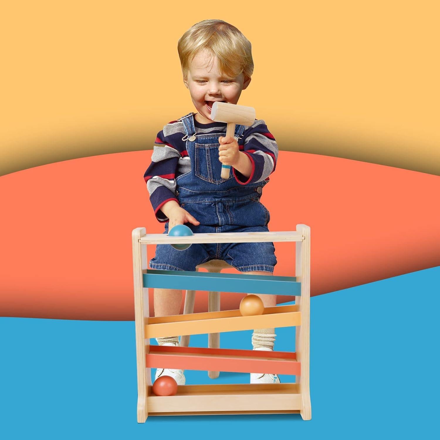 Tambor Giratorio Montessori Twefex + Rastreador de Pelotas