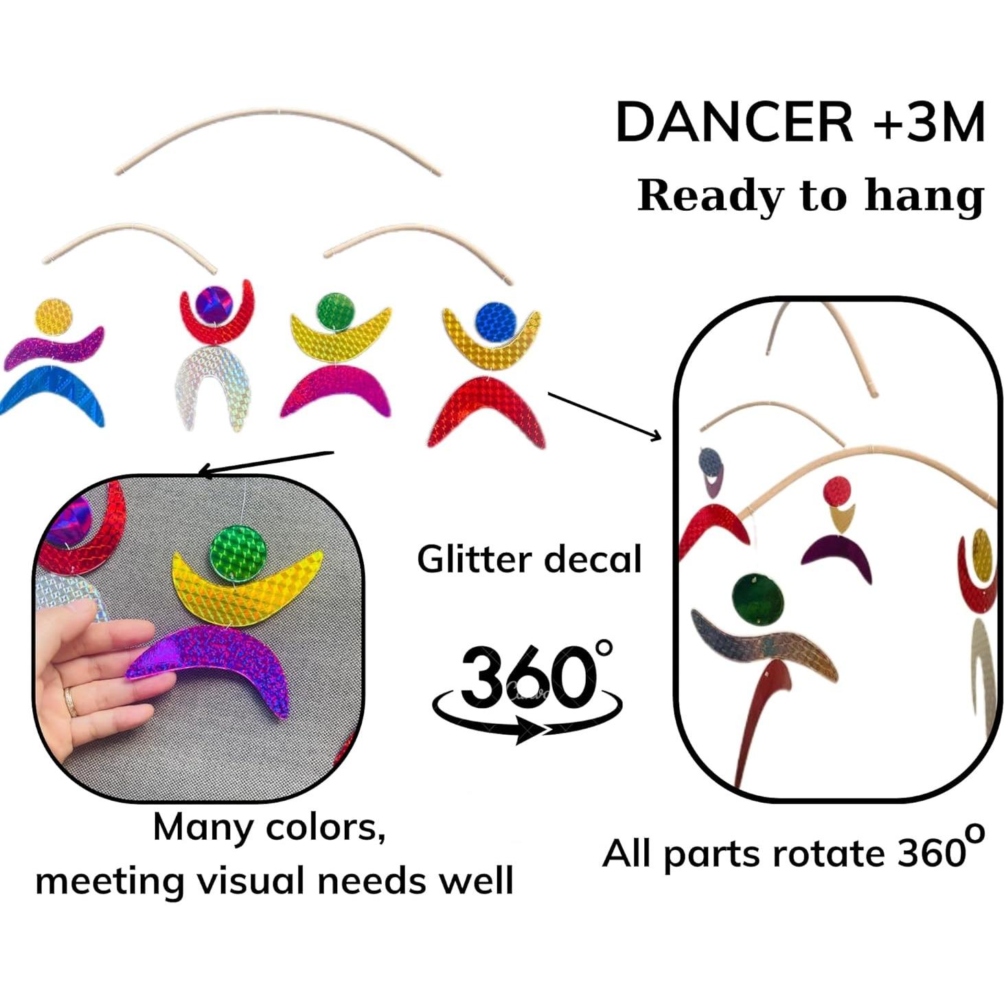 Móvil Montessori 4 en 1 - Munari, Gobbi, Octaedro y Bailarines