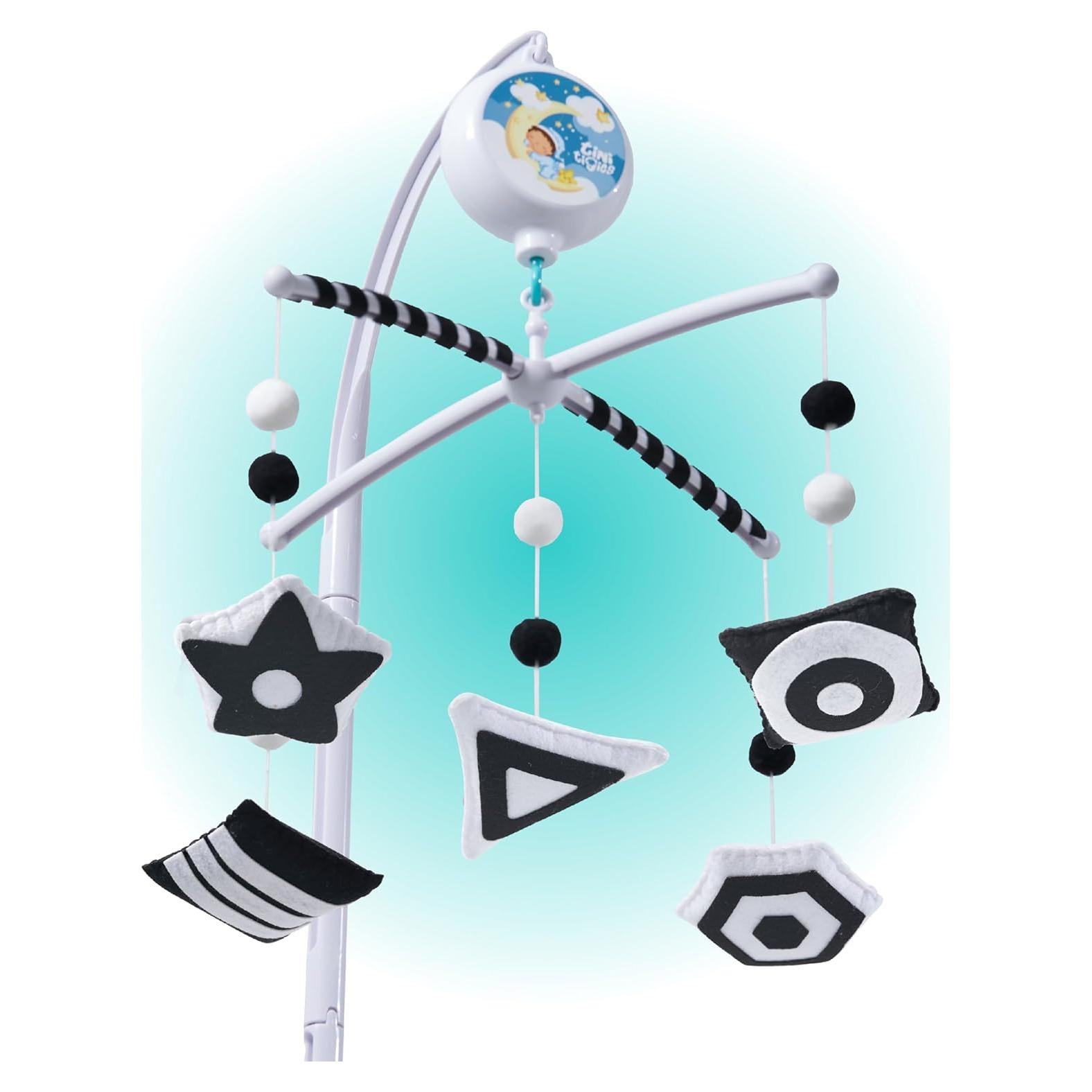 Móvil Montessori TINITIGIES para cuna - Estimulación visual en blanco y negro