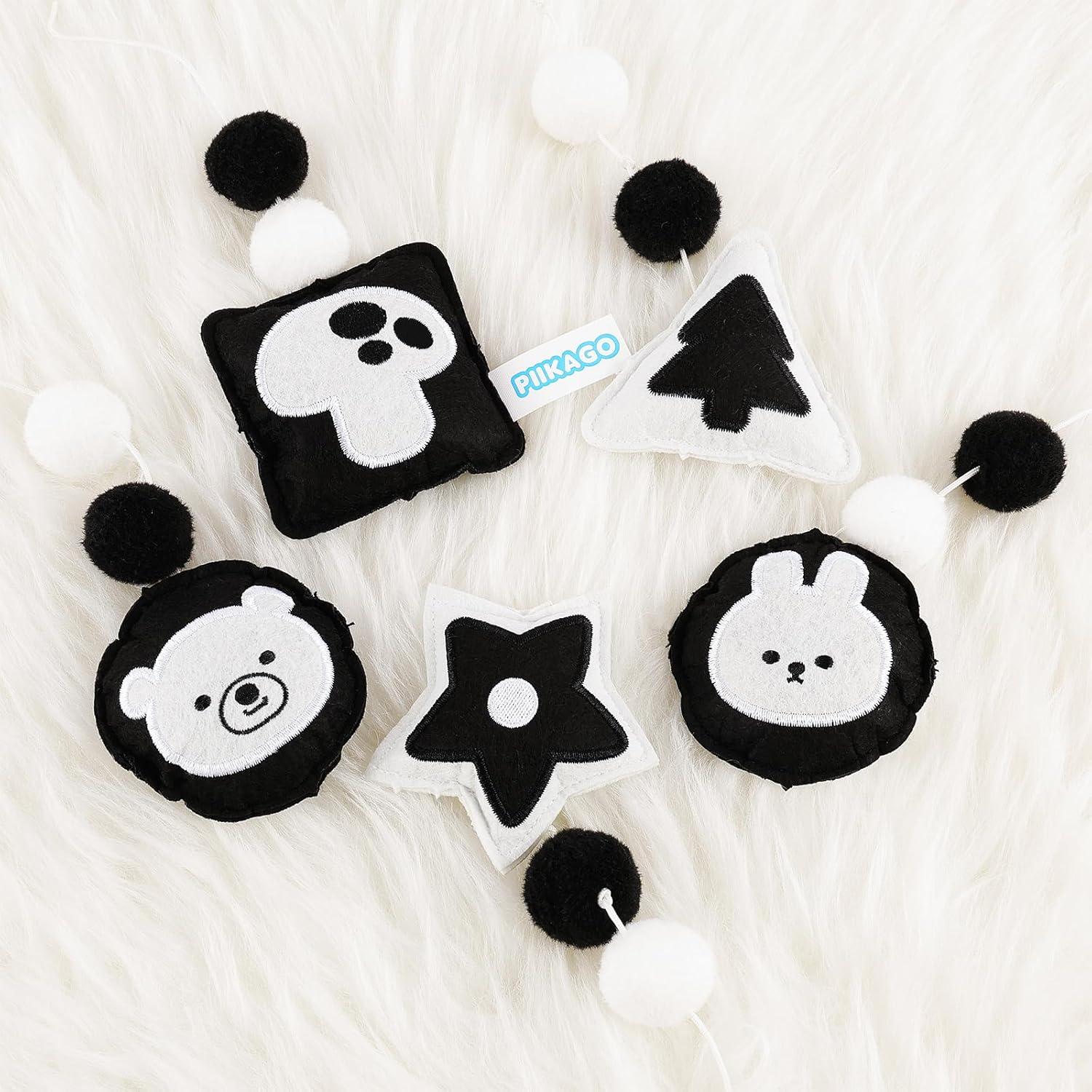 Móvil de Cuna Montessori con Música - Blanco y Negro