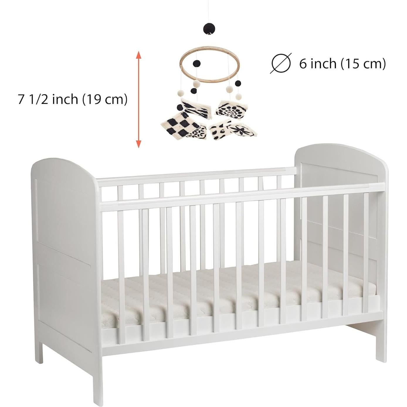 Móvil para Cuna Glaciart One Negro y Blanco - Estimula Habilidades