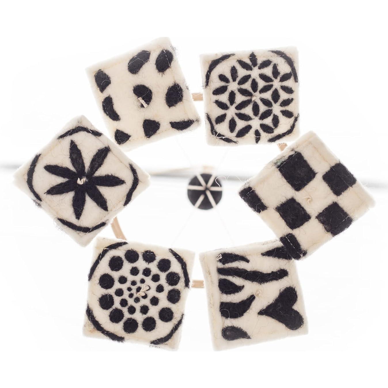 Móvil para Cuna Glaciart One Negro y Blanco - Estimula Habilidades