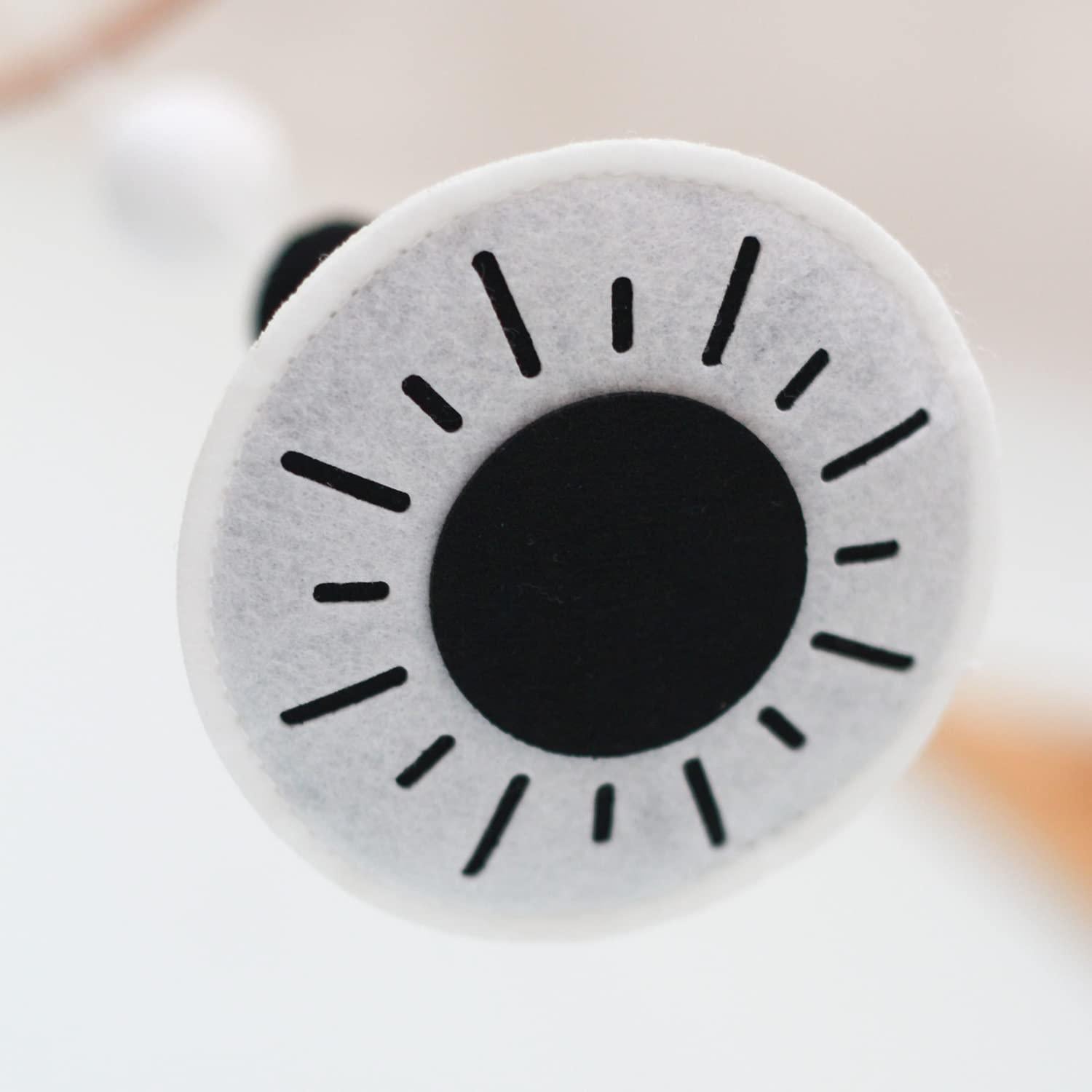 Móvil Montessori de Cuna Vlokup en Blanco y Negro - Estrellas, Sol y Nubes