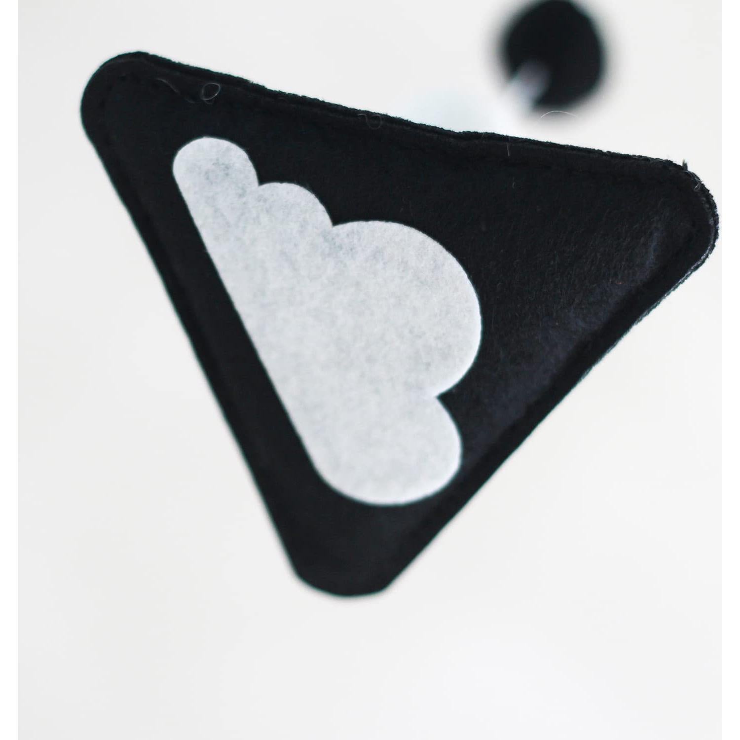 Móvil Montessori de Cuna Vlokup en Blanco y Negro - Estrellas, Sol y Nubes