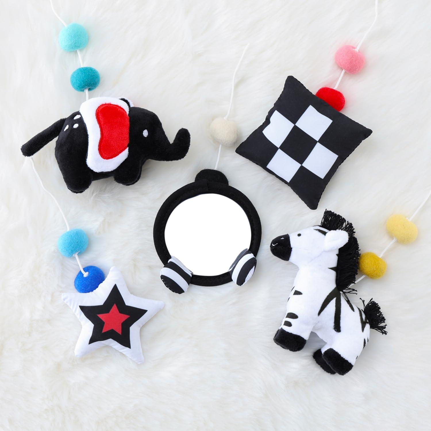 Móvil musical para cuna The Peanutshell, alto contraste