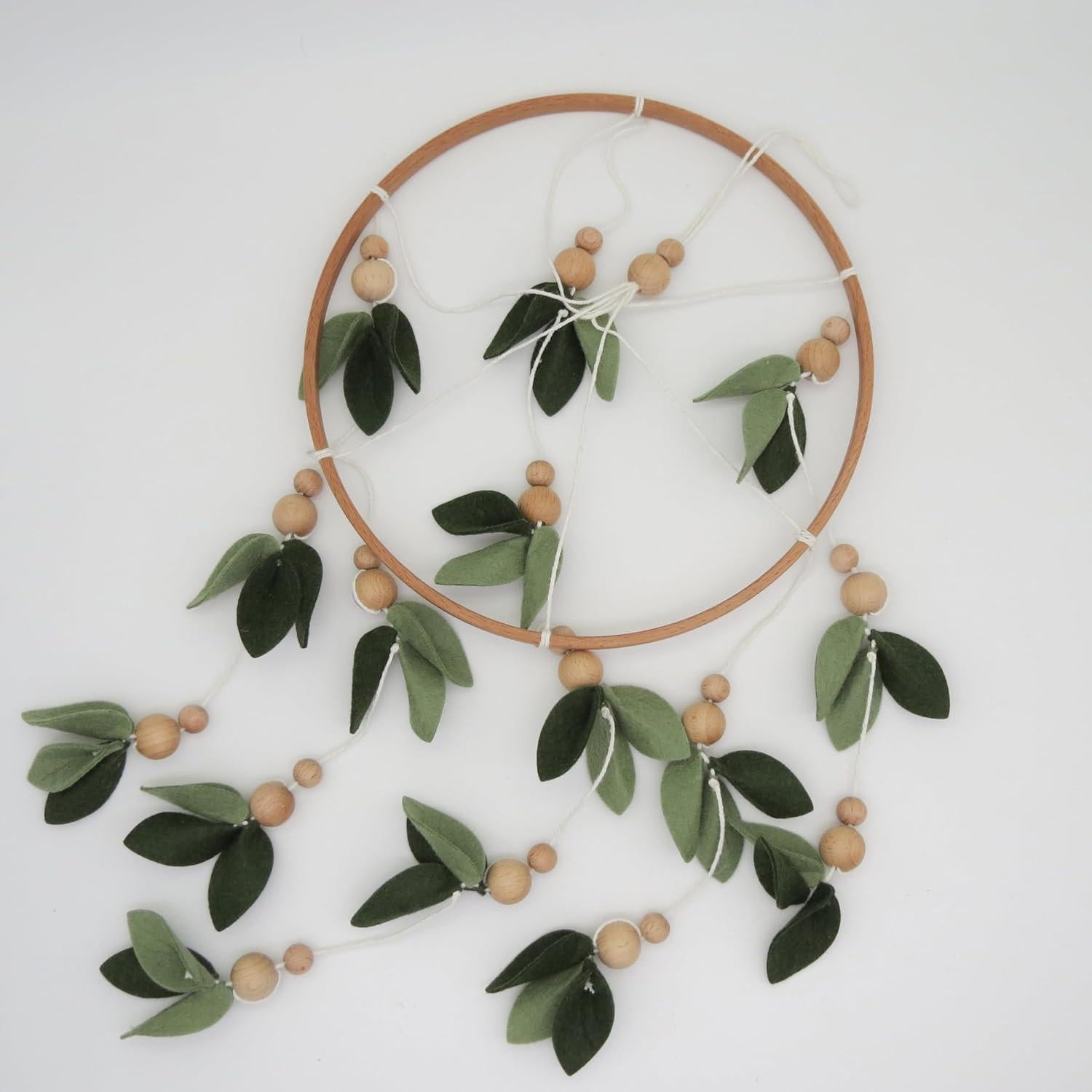 Móvil de Cuna Goukurlsma Hoja Verde Ecológico 43x22cm