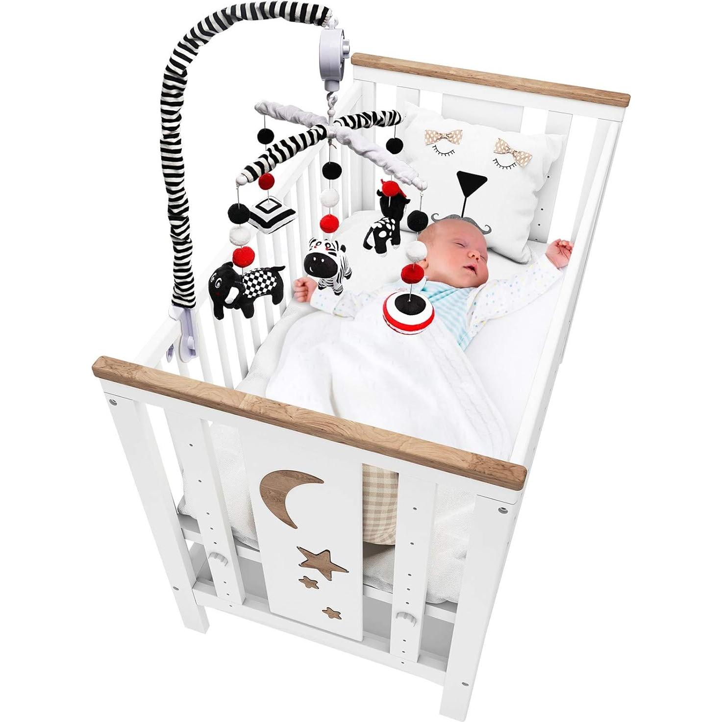 Móvil de Cuna para Bebés teytoy - Alto Contraste Blanco y Negro