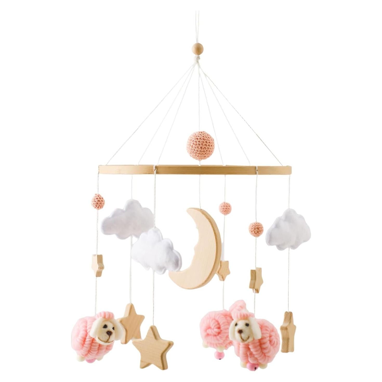 Móvil para bebé Ikubigu Rosa - Cuna Montessori Decorativo