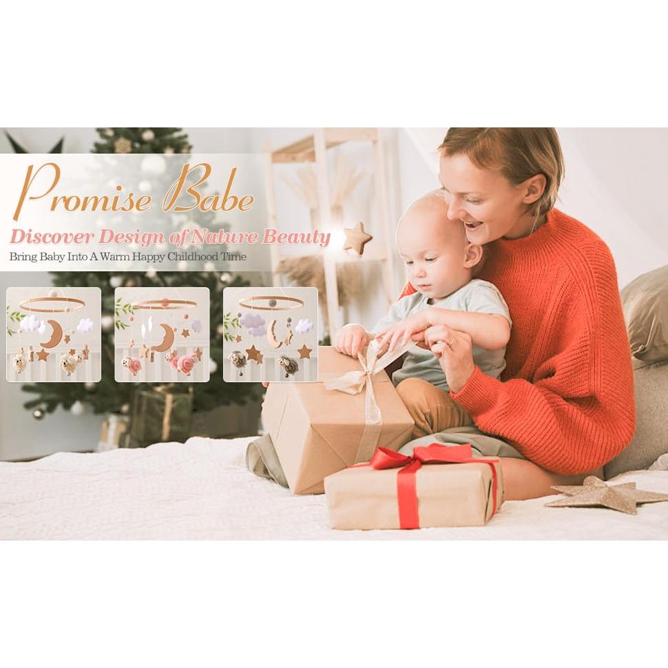 Móvil para bebé Ikubigu Rosa - Cuna Montessori Decorativo