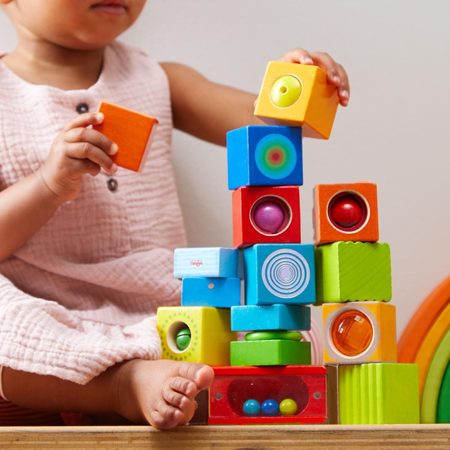 Bloques de Madera HABA con Sonidos para Niños 1-3 Años