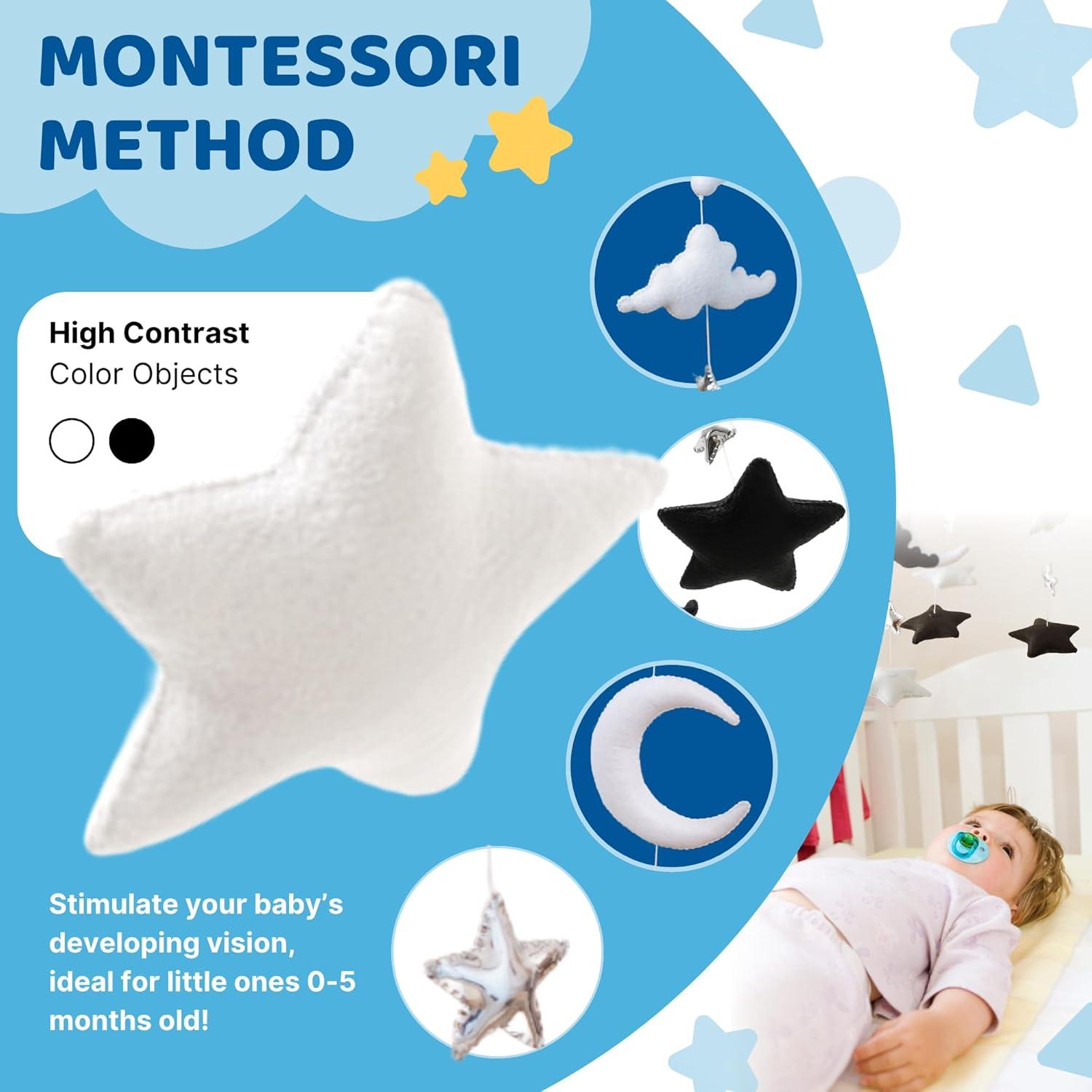 Móvil Montessori Tinitigies con Música y Estrellas - 12 Canciones