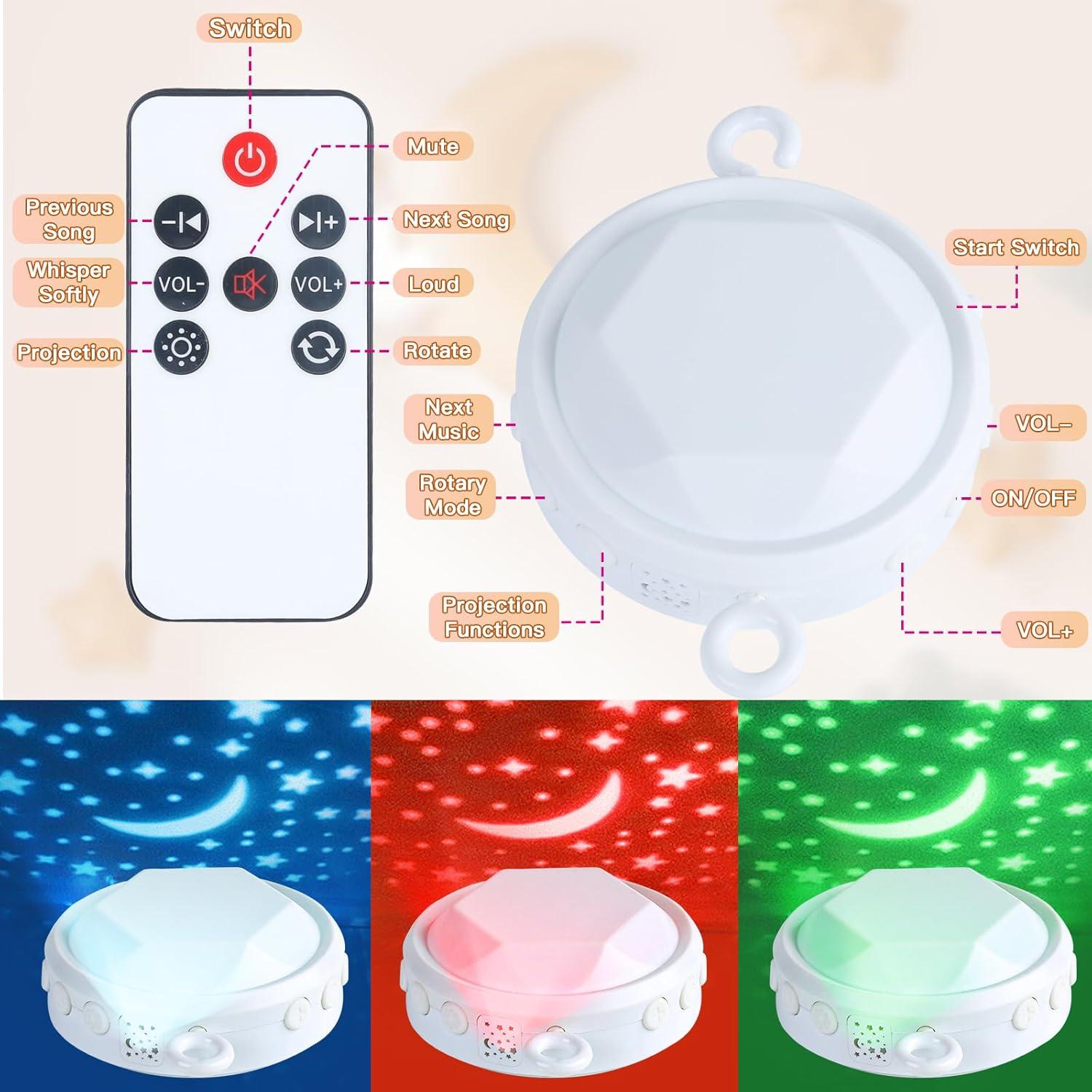 Móvil para Cuna Shantou con Música, Luces y Control Remoto