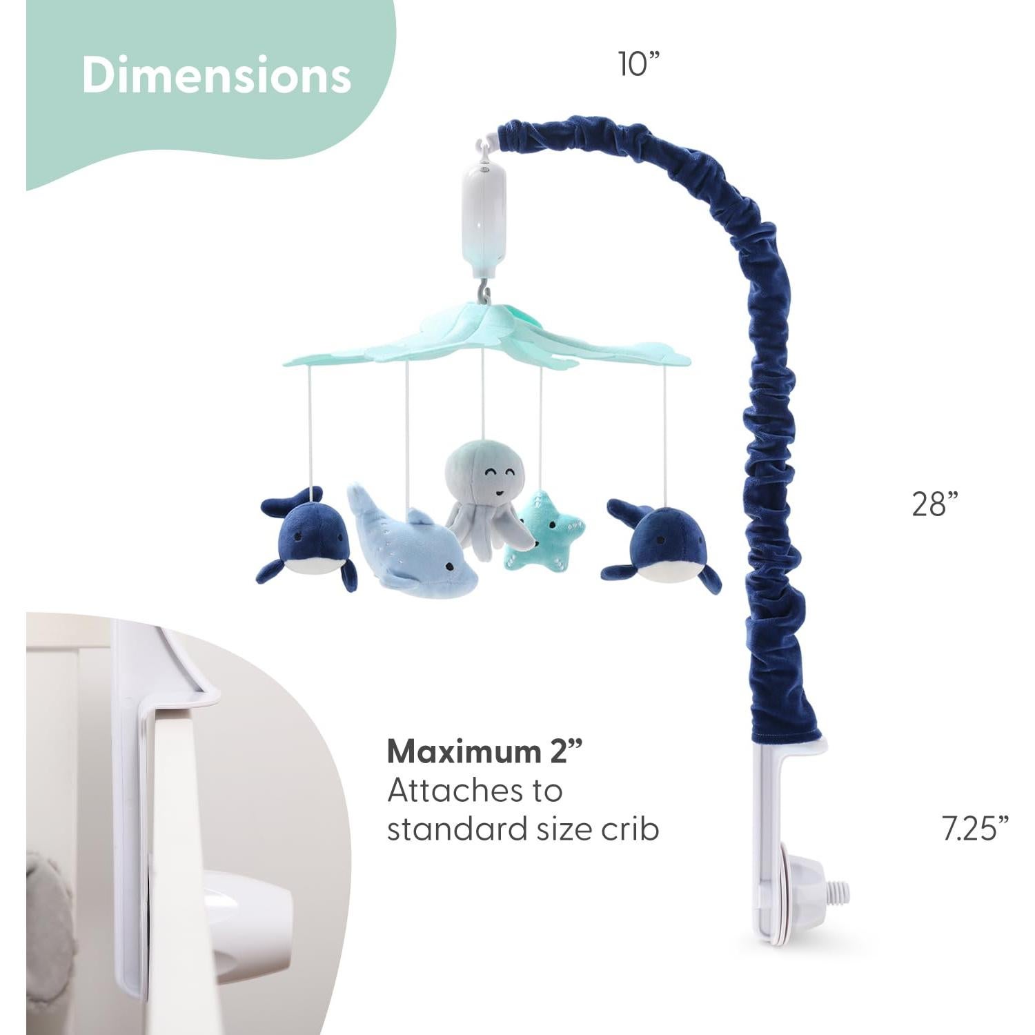 Móvil de Cuna Musical The Peanutshell Nautical 12 Nanas