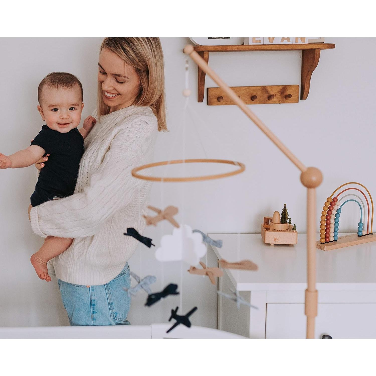 Soporte de Móvil para Cuna Sorrel + Fern 78.74 cm Madera de Haya