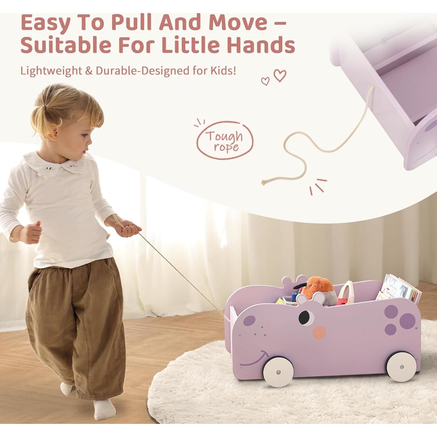 Estantería Montessori para Niños - Hipopótamo, 60x36.6 cm