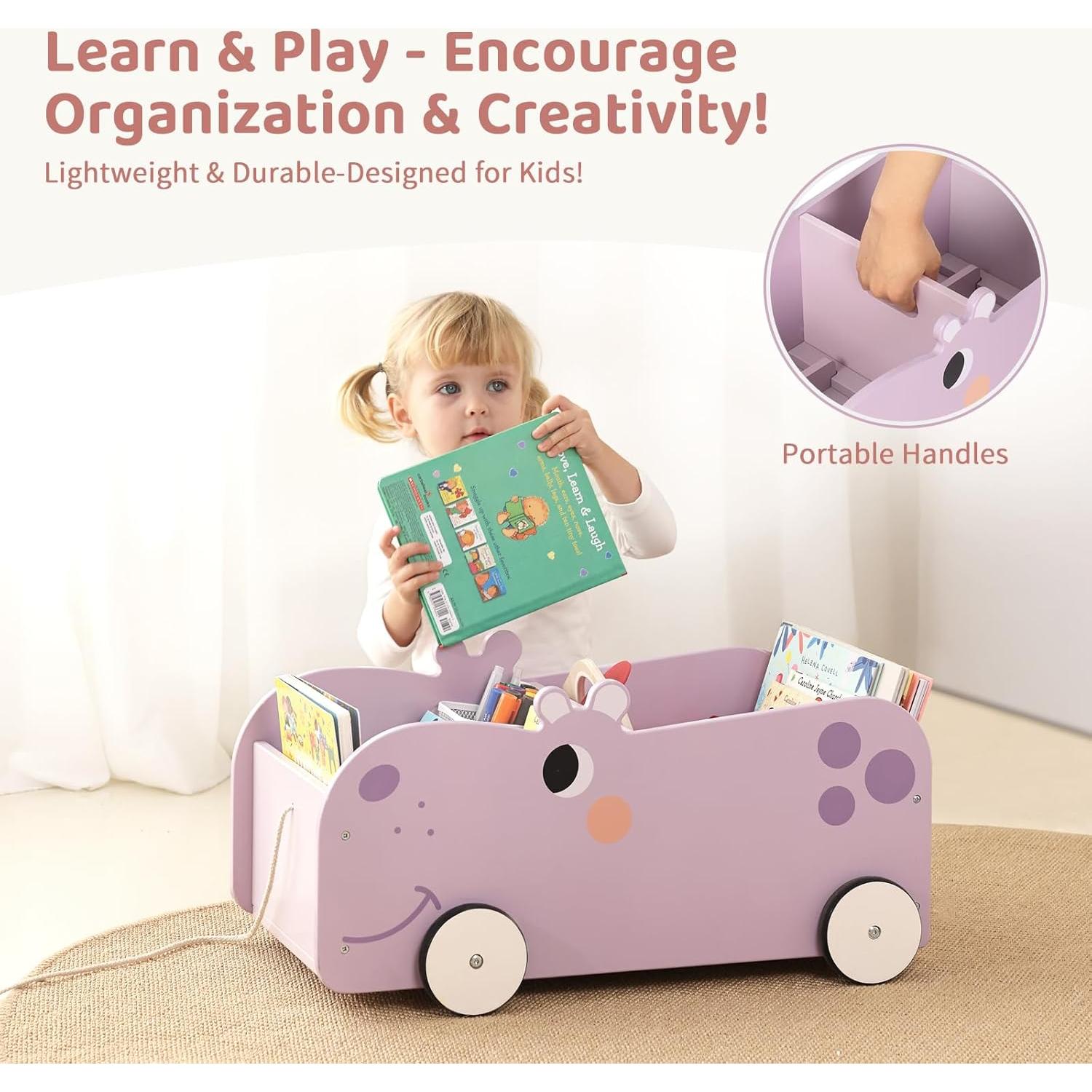 Estantería Montessori para Niños - Hipopótamo, 60x36.6 cm