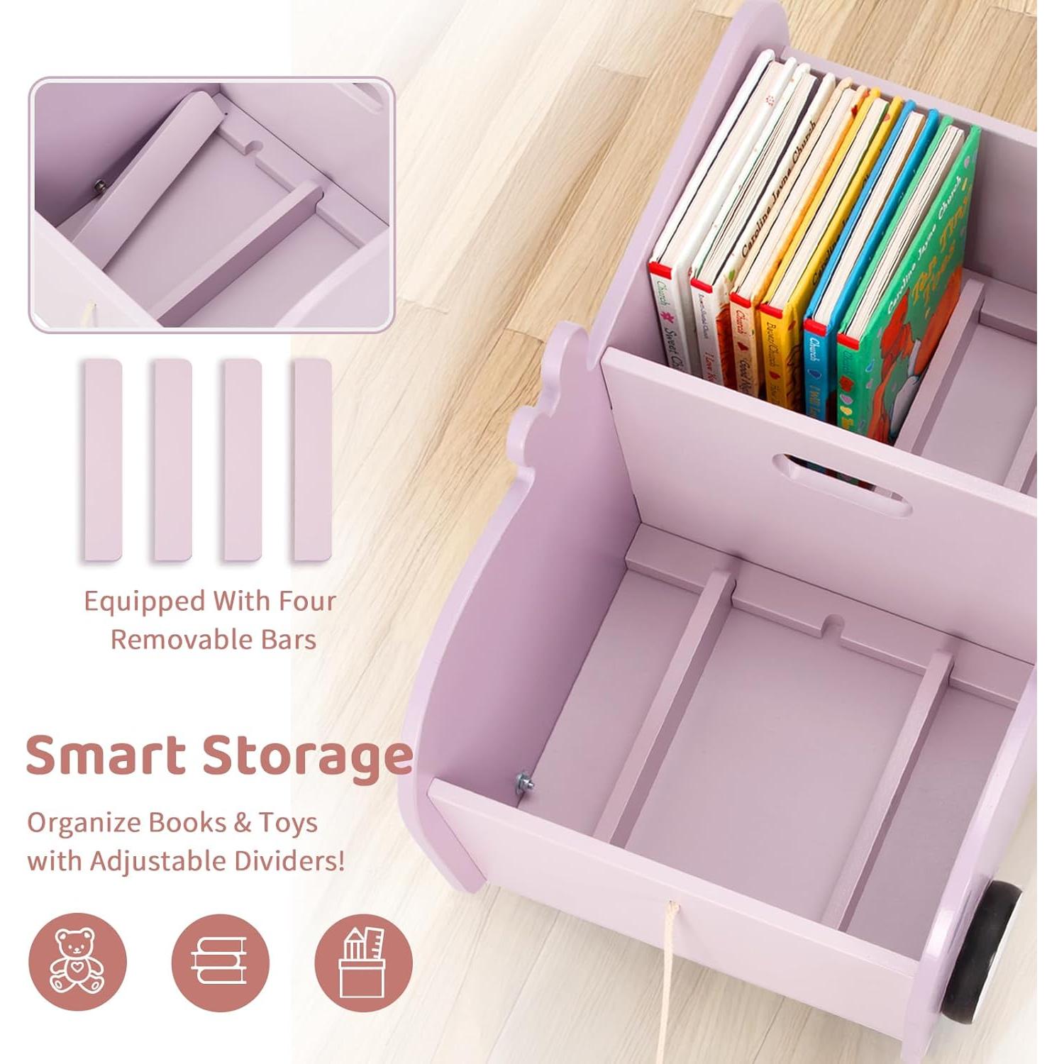 Estantería Montessori para Niños - Hipopótamo, 60x36.6 cm