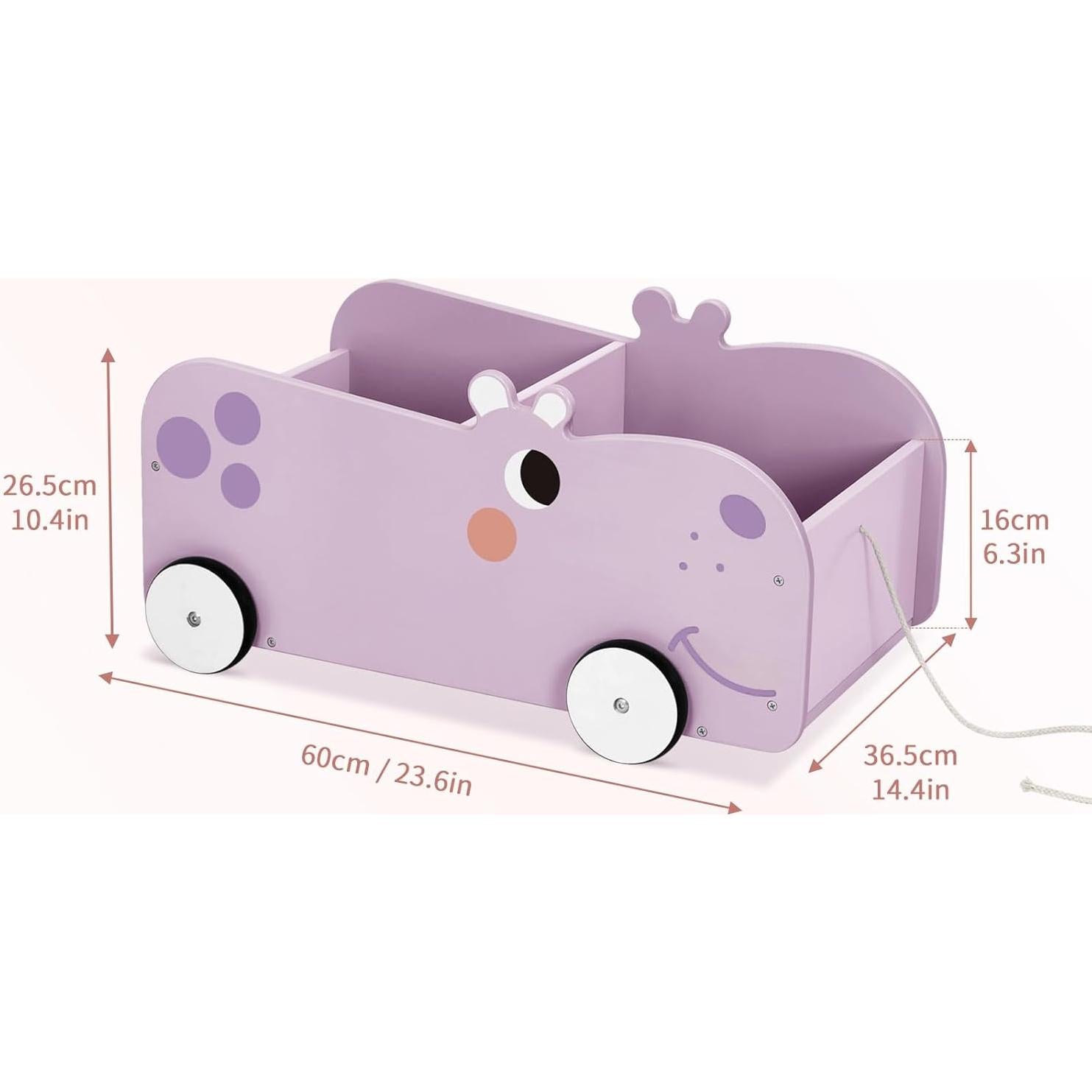 Estantería Montessori para Niños - Hipopótamo, 60x36.6 cm