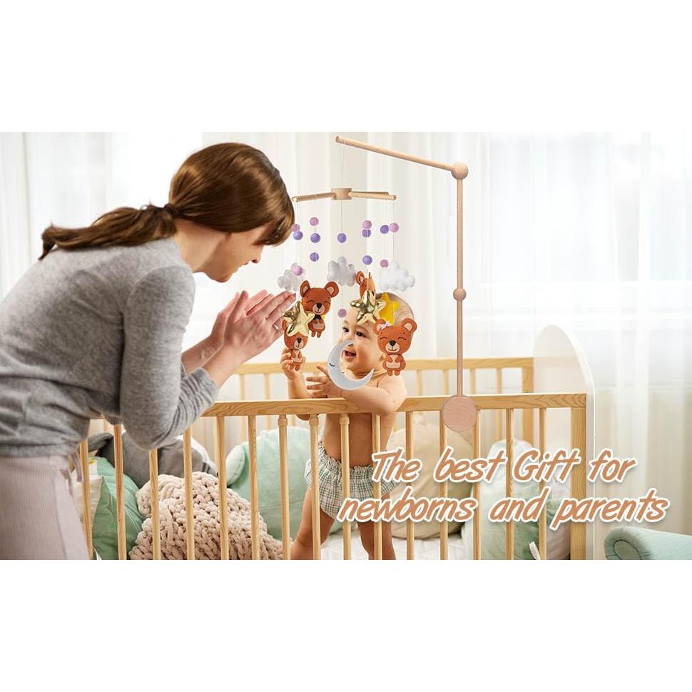 Brazo de Móvil de Madera YOUQIAN para Cuna - Soporte Ajustable