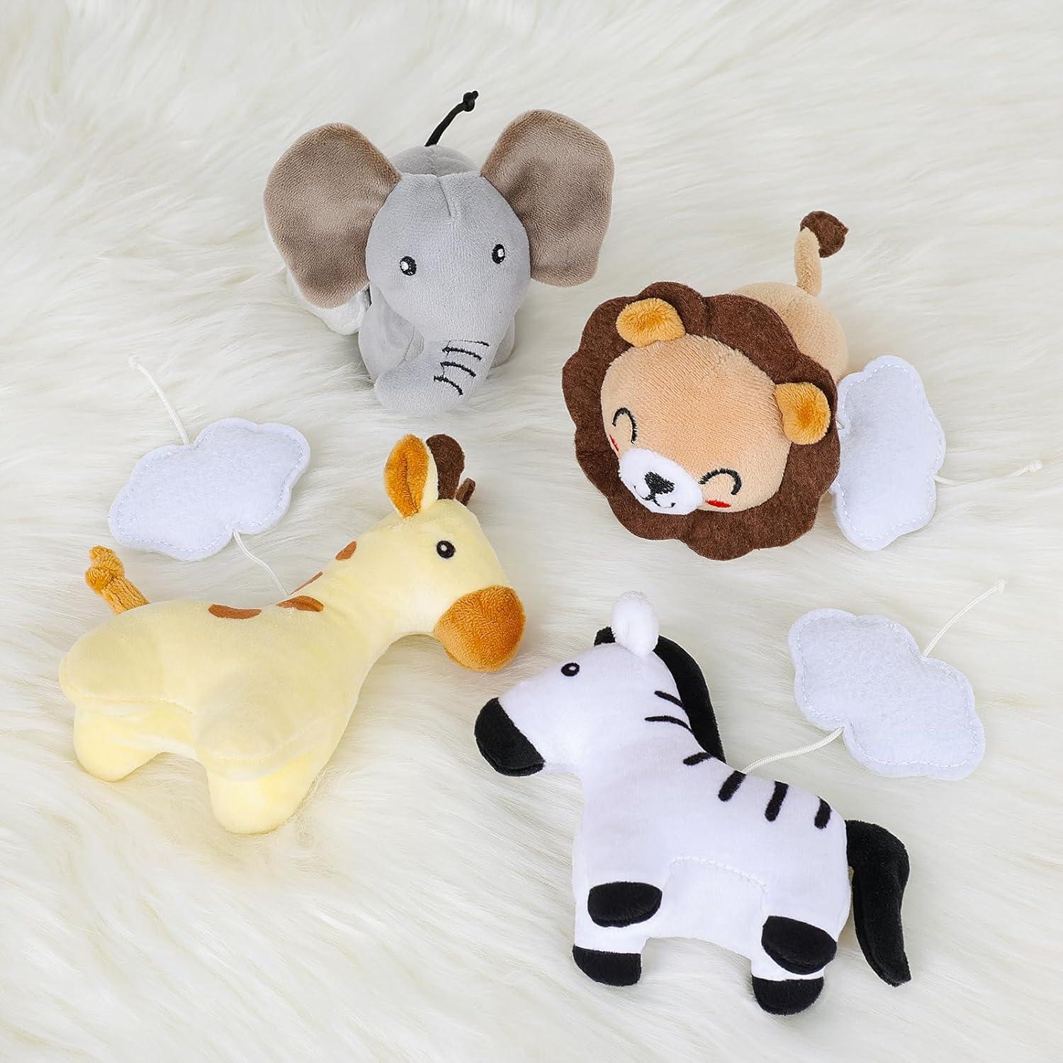 Móvil de Cuna Musical PIIKAGO Safari con Animales de Peluche